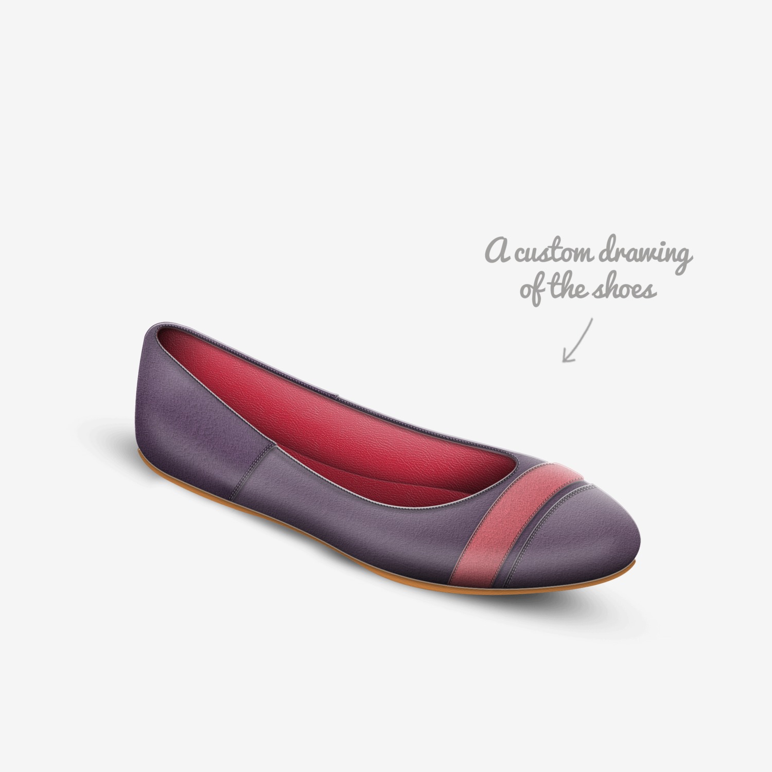 Ms. Au custom made in Italy shoes by Sherry Rose | Sketch view