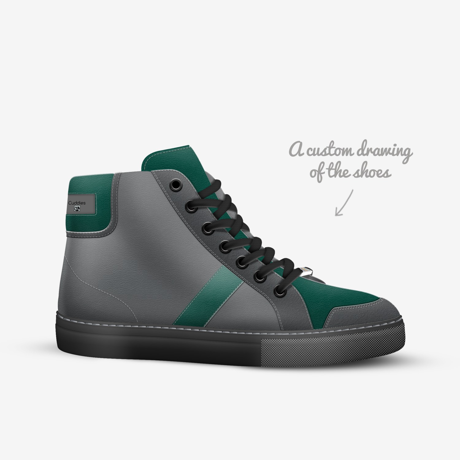 Cuddies custom made in Italy shoes by Brandon Hammond | Sketch view