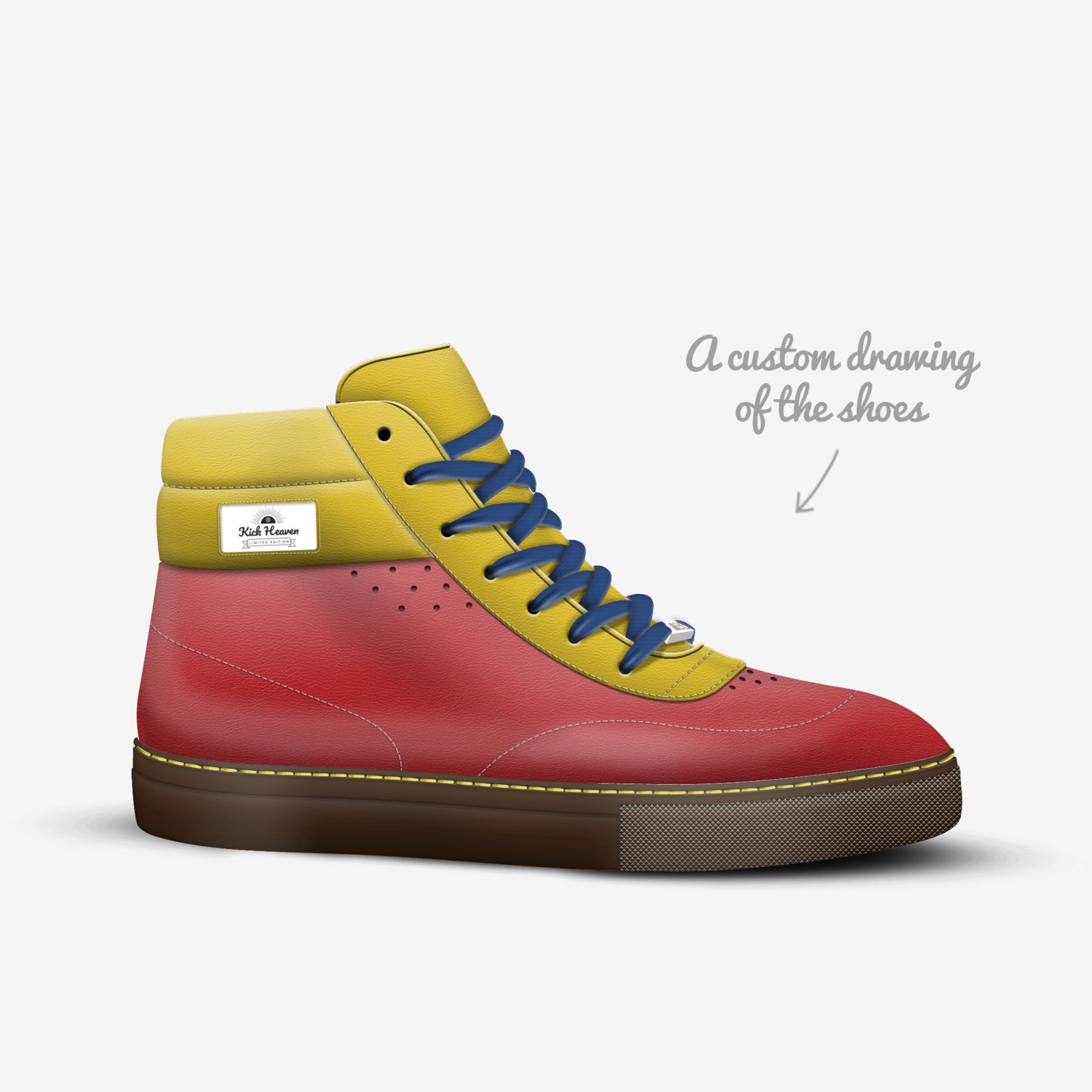 Kick Heaven custom made in Italy shoes by Billy Bob | Sketch view
