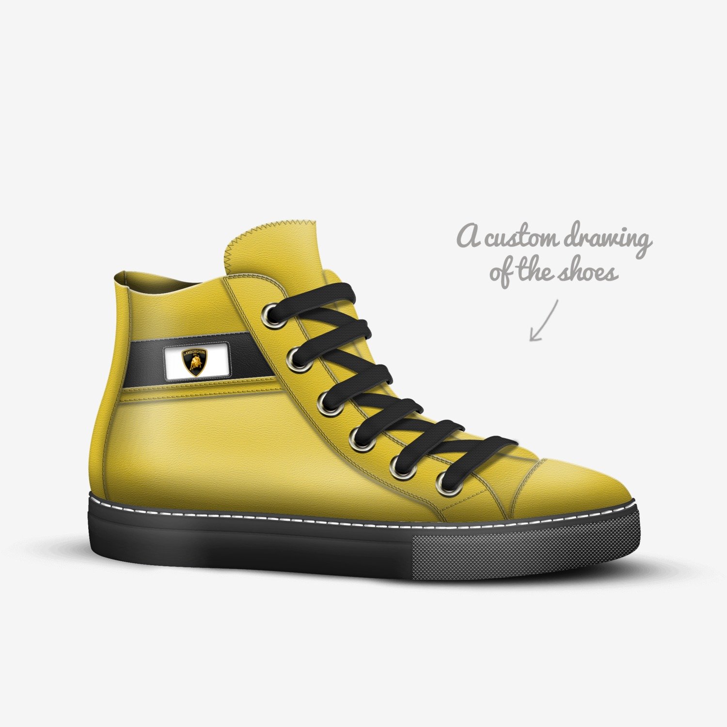 Lambo Boost custom made in Italy shoes by Lucas Saltz | Sketch view