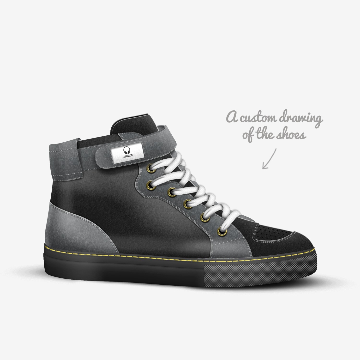 JForce custom made in Italy shoes by Joana Peres | Sketch view