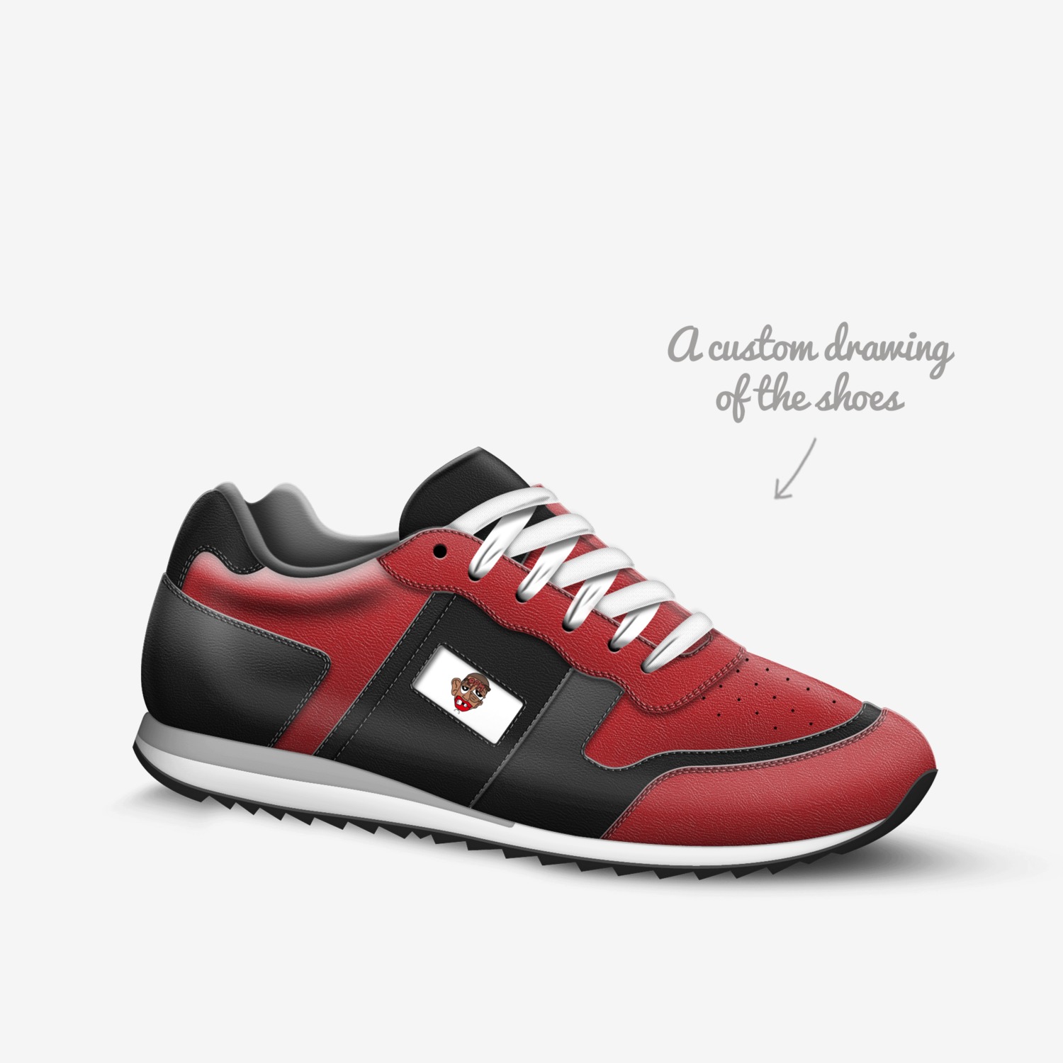 Opm custom made in Italy shoes by Vonzell Joked | Sketch view