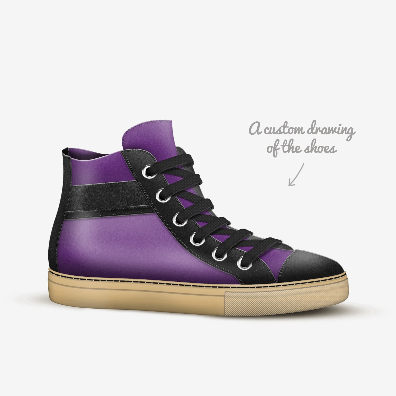 TT custom made in Italy shoes by Kfmechandise | Sketch view