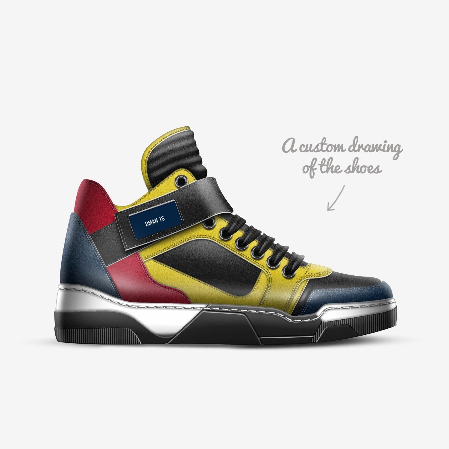 DMAN 1S custom made in Italy shoes by Domienfulton | Sketch view