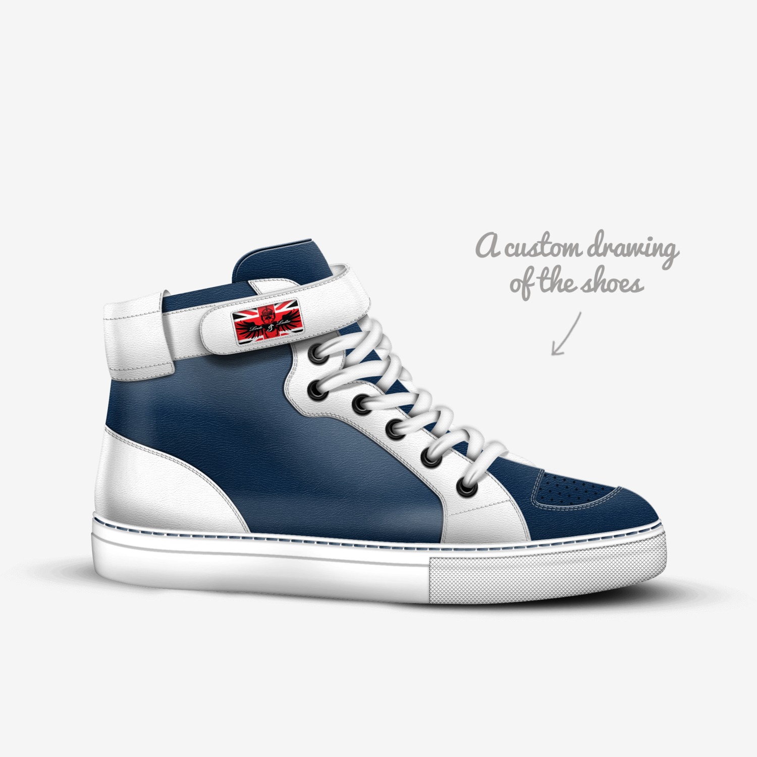 Proto1 custom made in Italy shoes by David Wall | Sketch view