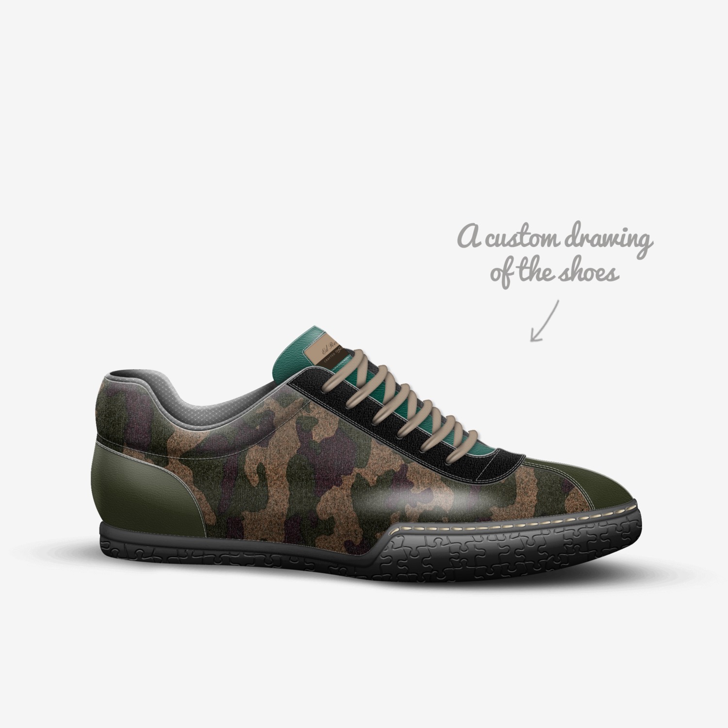 Ed Robins custom made in Italy shoes by Ed Robins | Sketch view