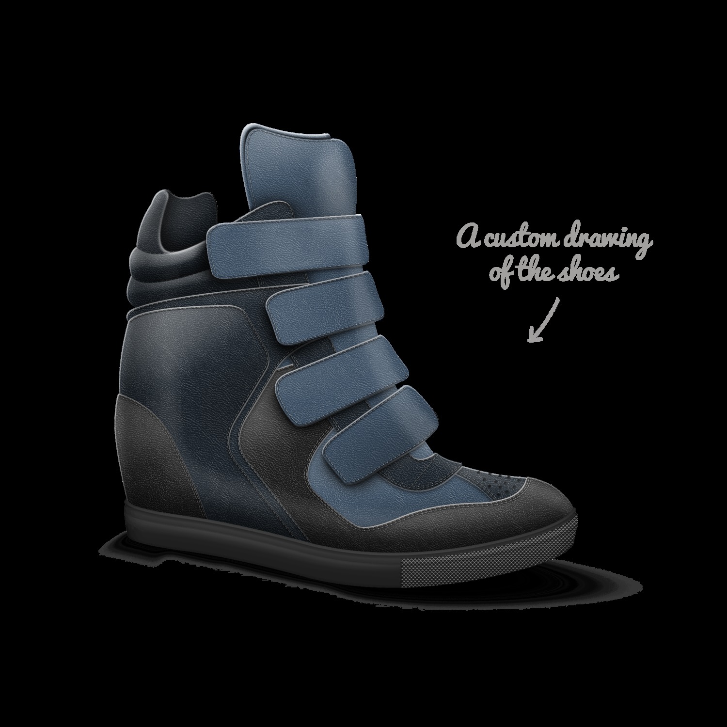 Velcro wedge sneakers hotsell