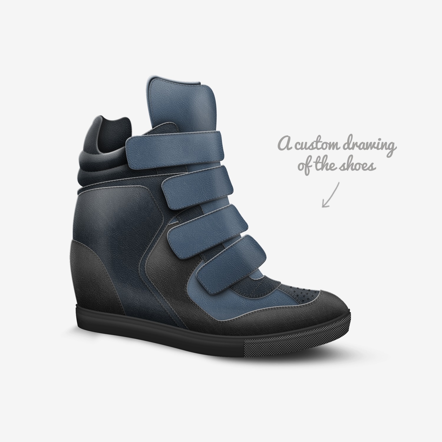 Show Stoppers custom made in Italy shoes by Keia Johnson | Sketch view