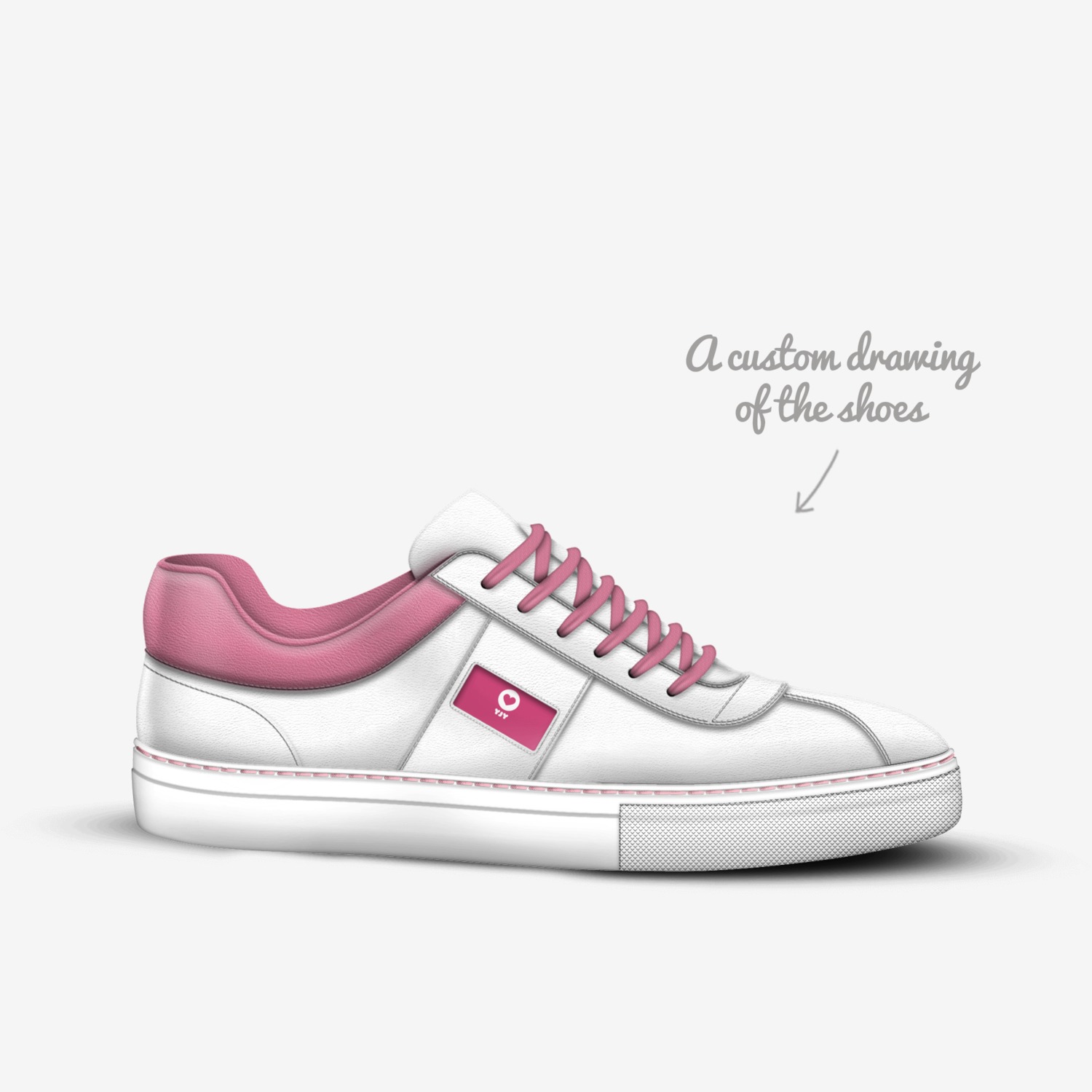 YJY custom made in Italy shoes by Caroline Yu | Sketch view