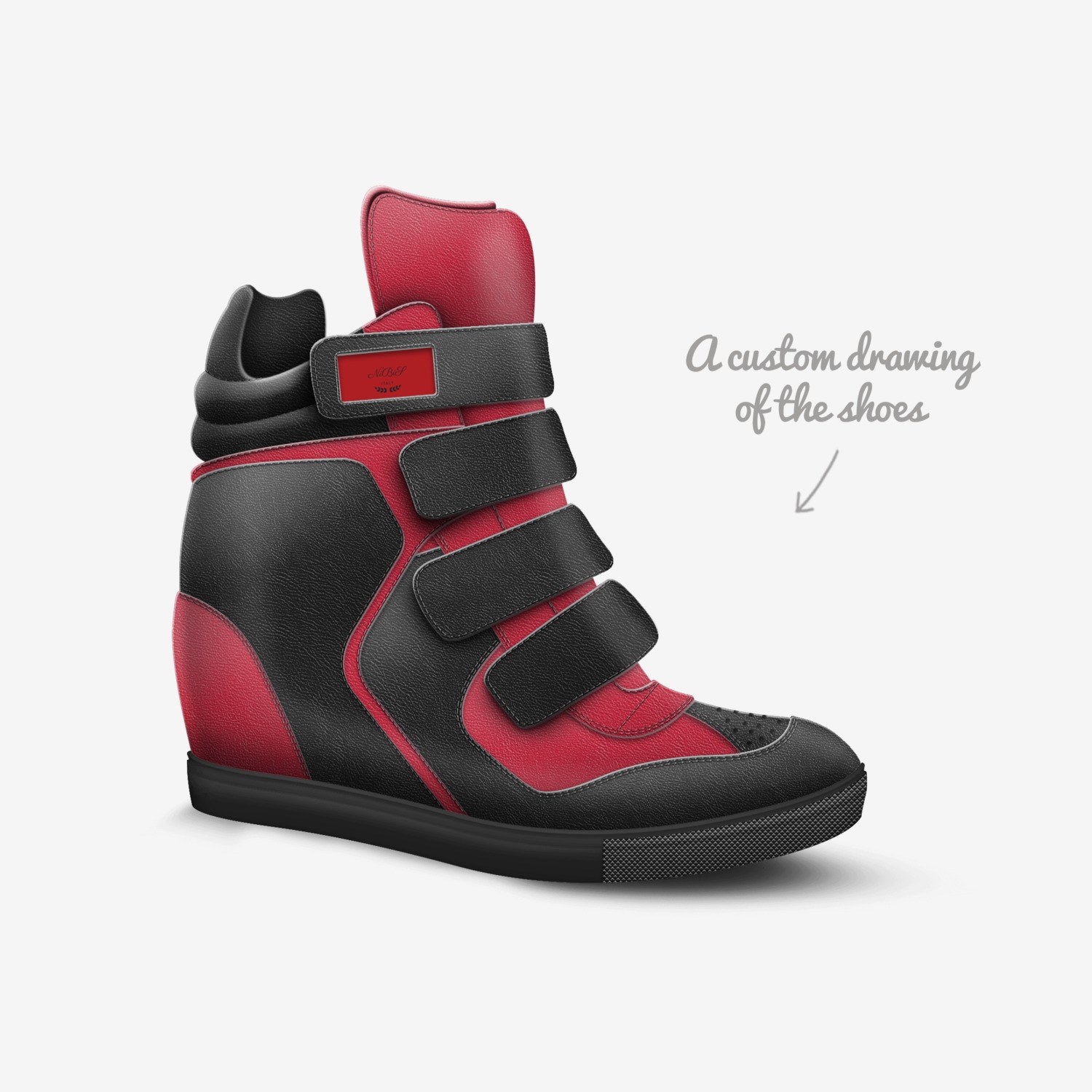 NiBiS custom made in Italy shoes by Messina Norris | Sketch view