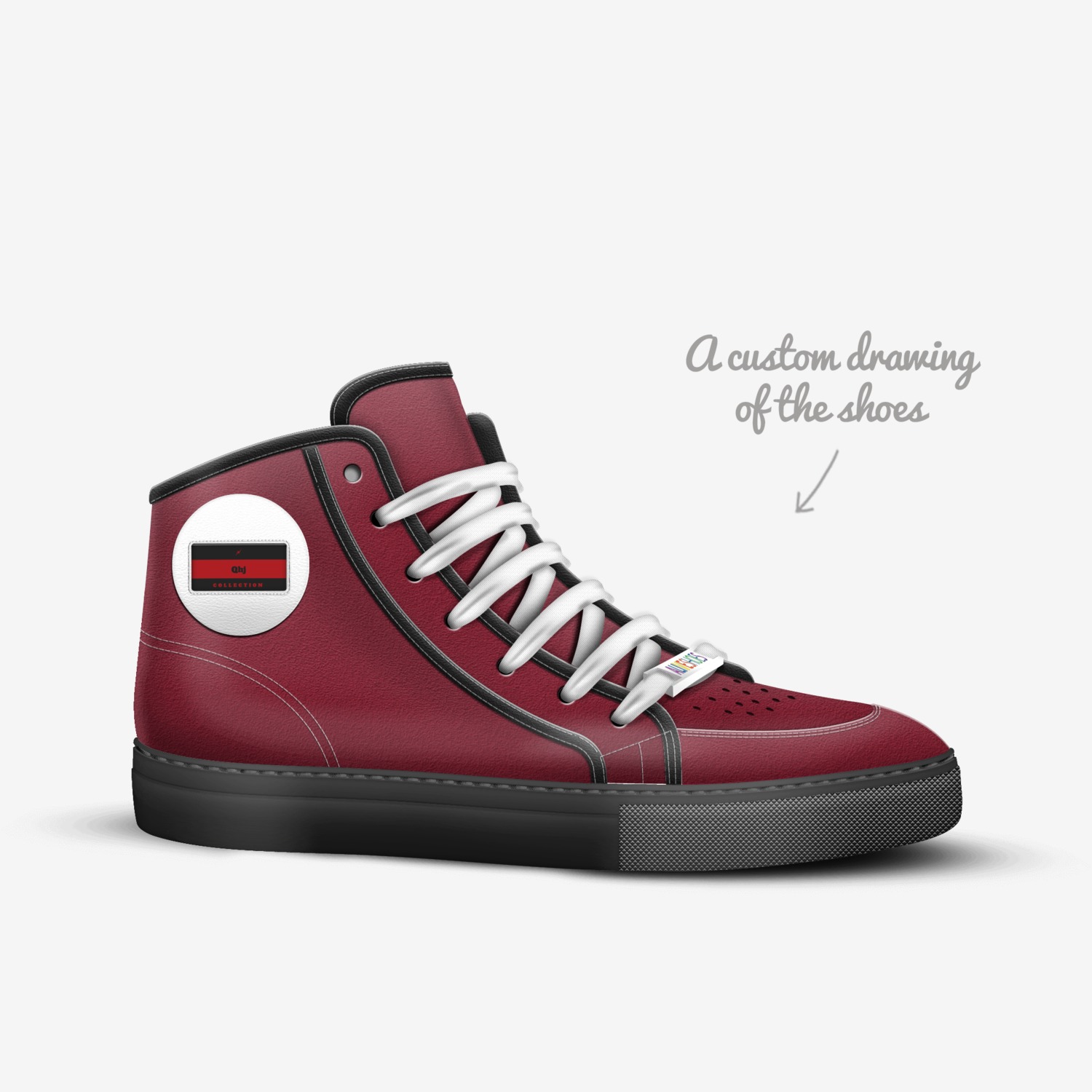 Qhj custom made in Italy shoes by Q | Sketch view