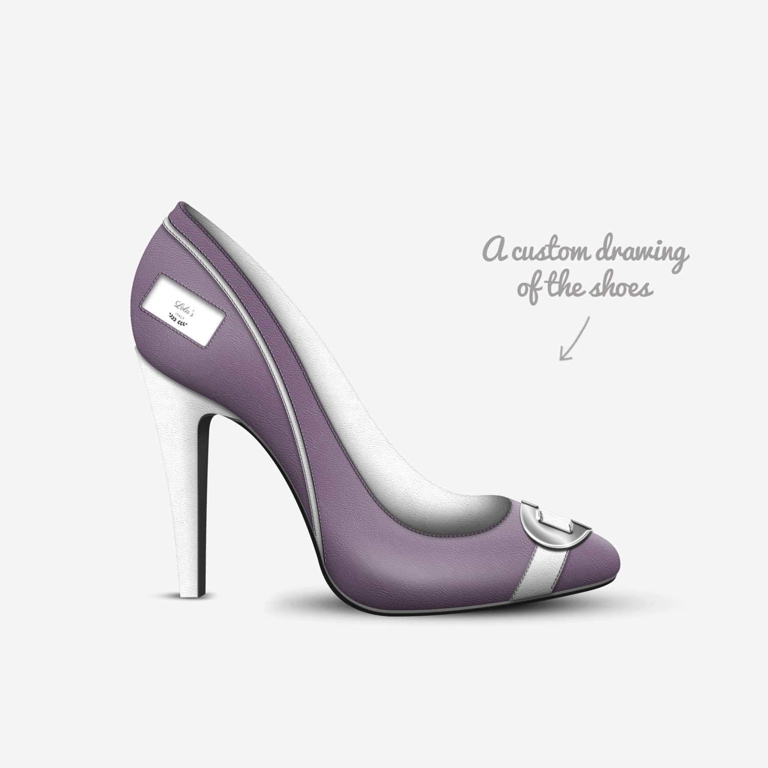 Lola's custom made in Italy shoes by Cleveland Davis | Sketch view