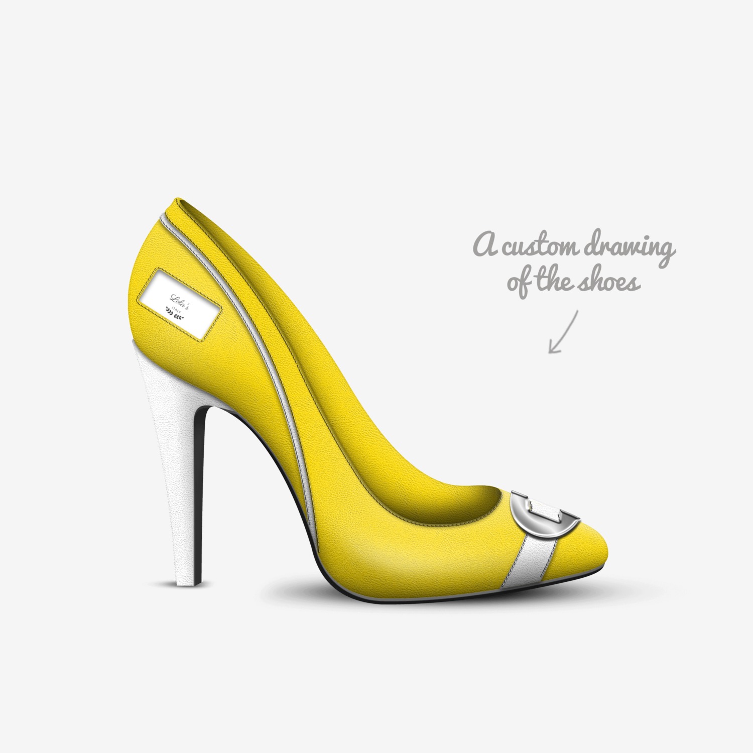 Lola's  custom made in Italy shoes by Cleveland Davis | Sketch view
