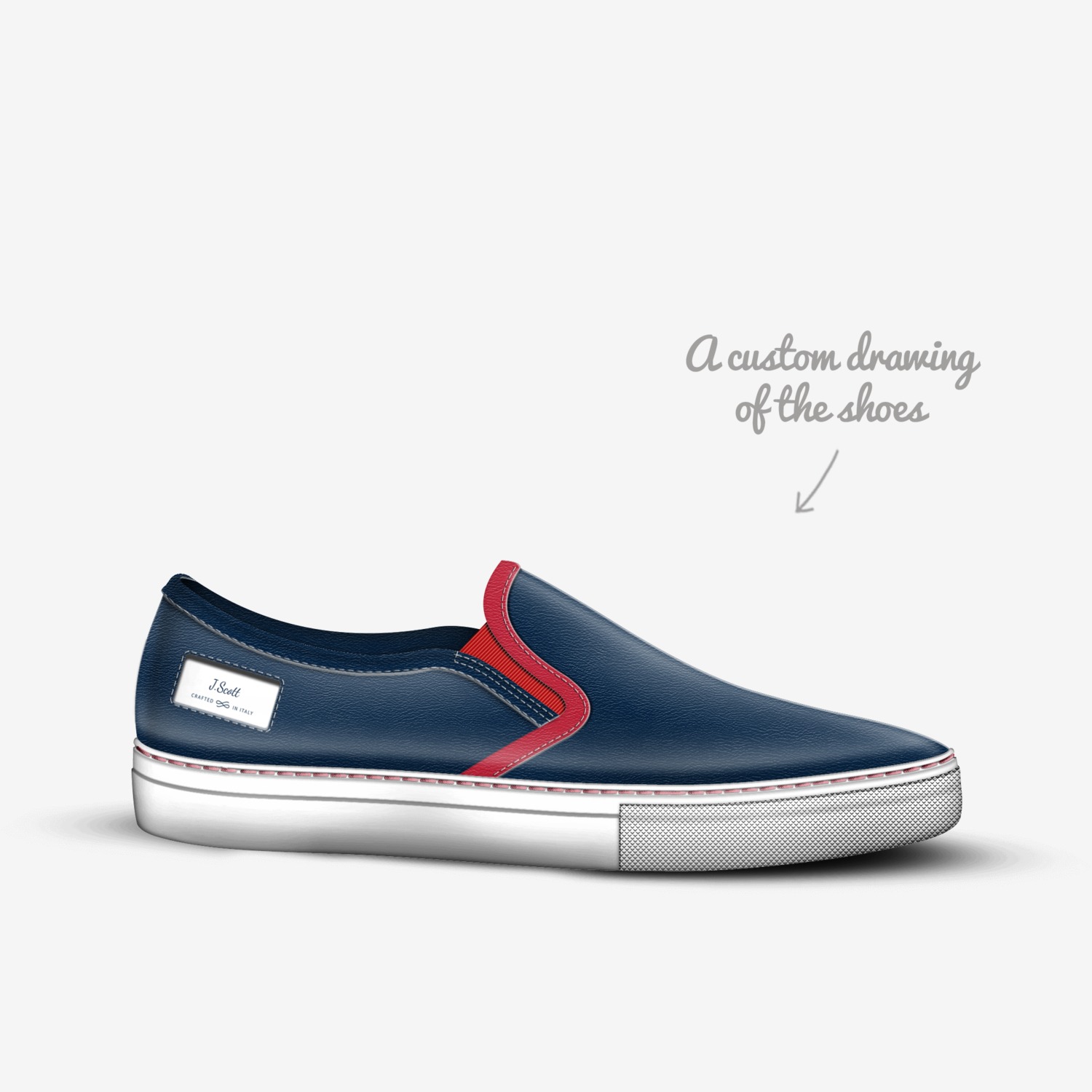 J.Scott  custom made in Italy shoes by Jaden Diantonio | Sketch view