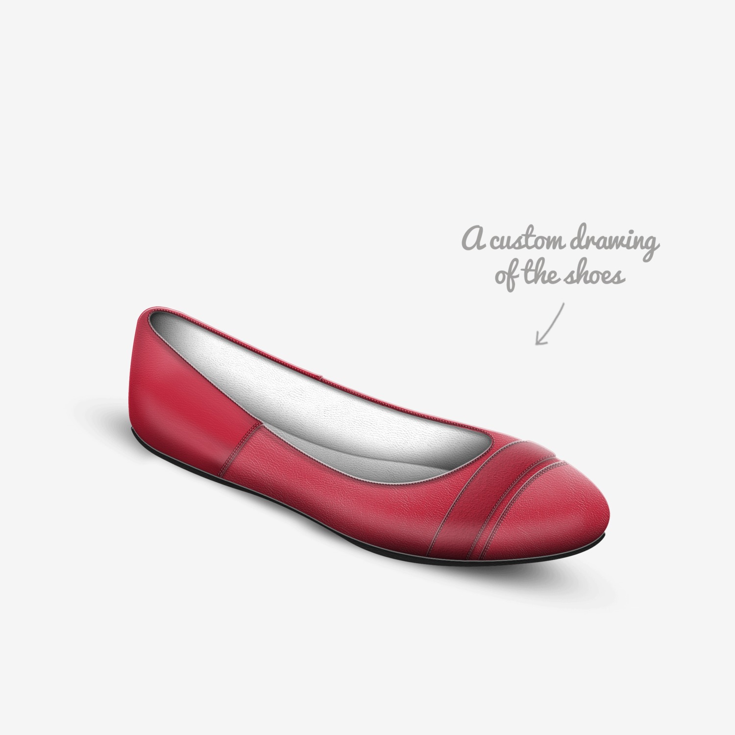 CW Reds custom made in Italy shoes by Terrence Ford | Sketch view