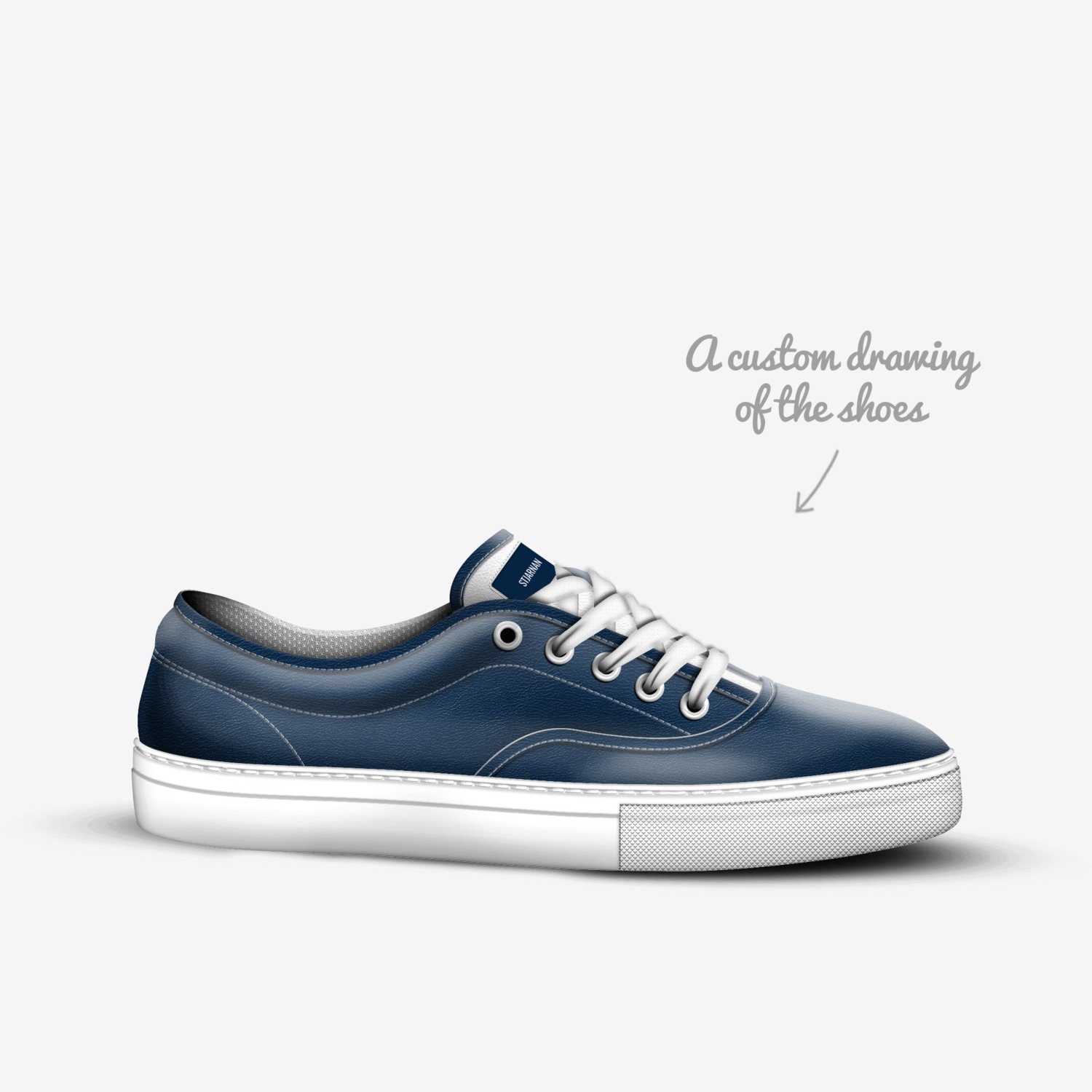 STJARNAN custom made in Italy shoes by Dyri Kristjansson | Sketch view