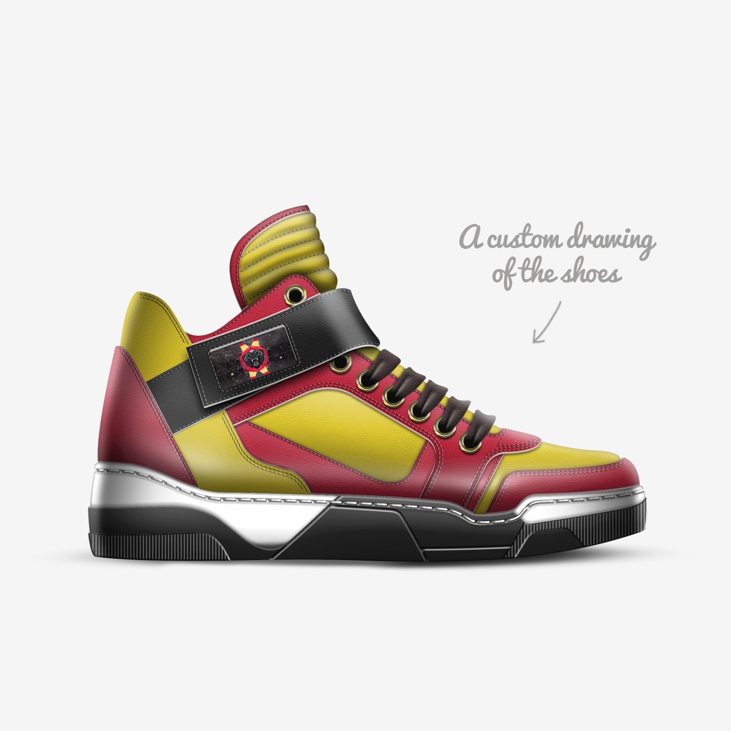 Apex custom made in Italy shoes by David Jones | Sketch view