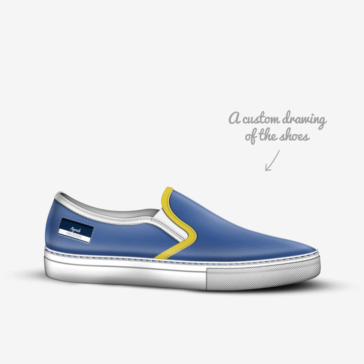 Ayoub  custom made in Italy shoes by Law Alain | Sketch view