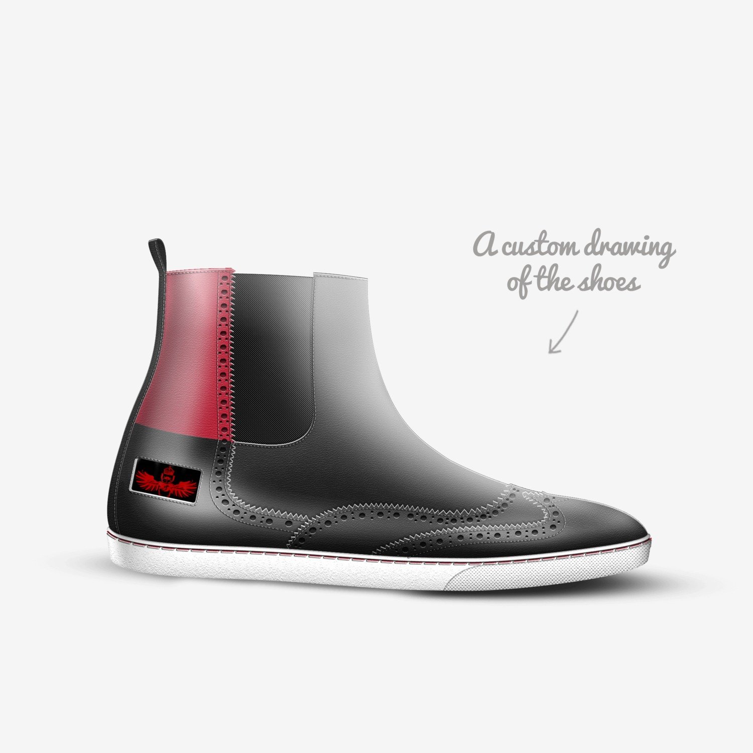 Insolito custom made in Italy shoes by David Wall | Sketch view