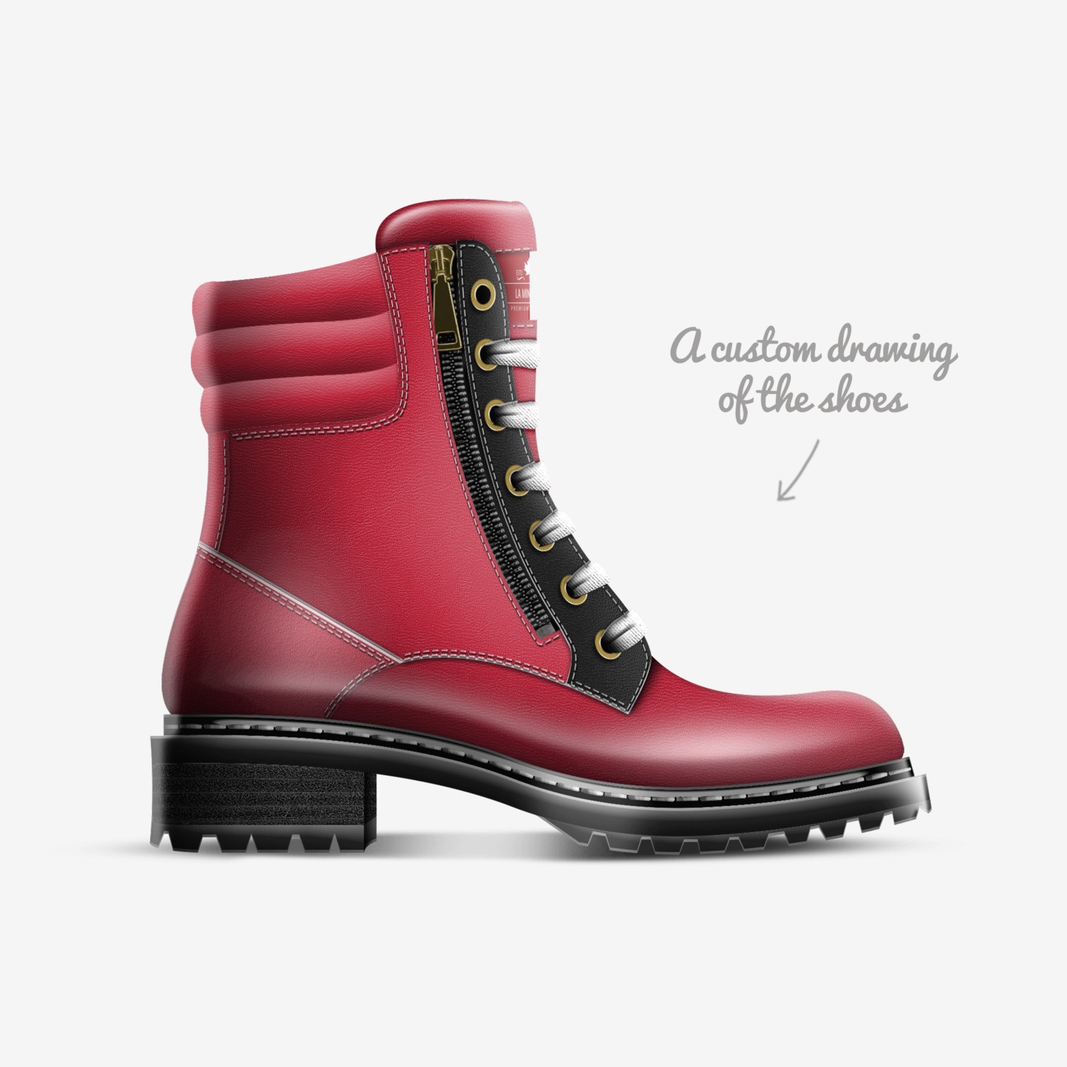 La Min Htun custom made in Italy shoes by Angela Htun | Sketch view