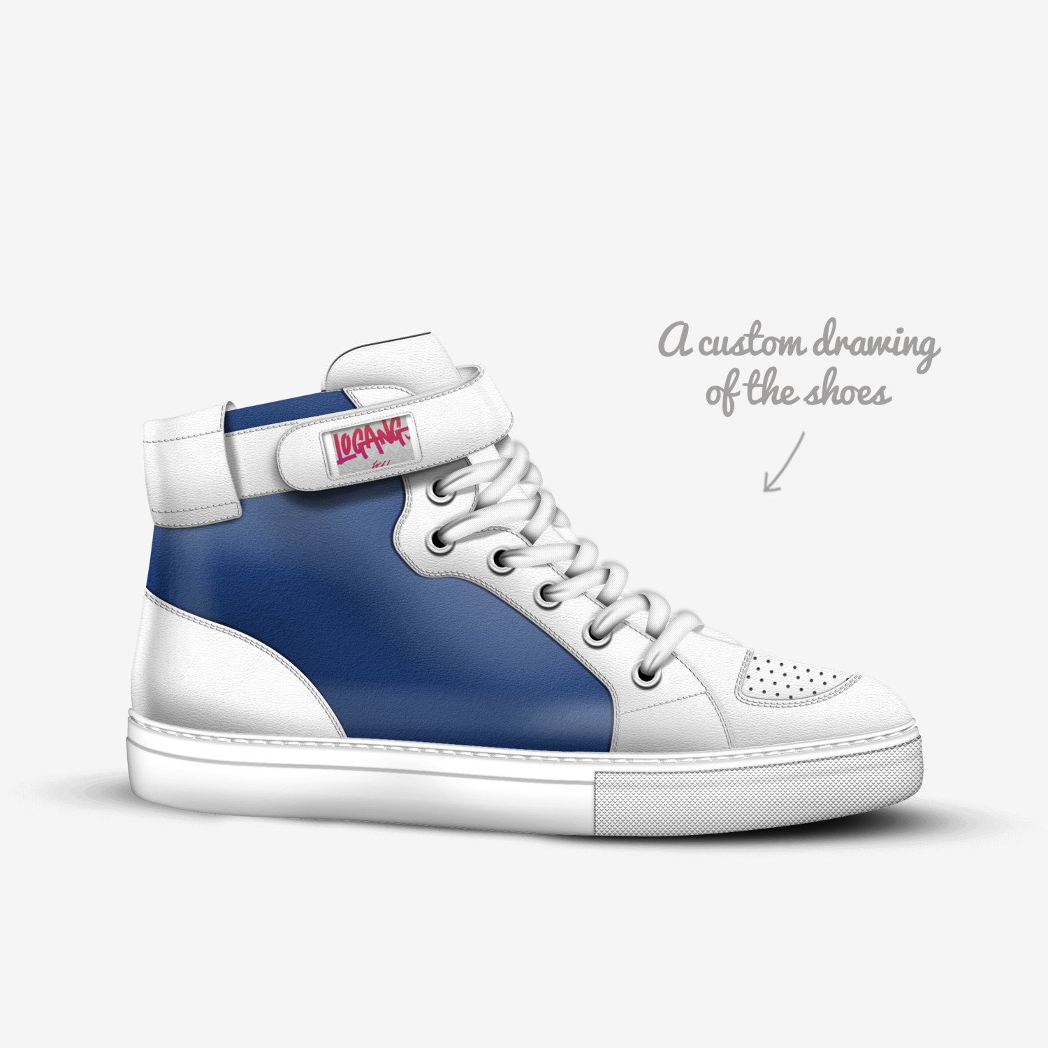 Logan paul custom made in Italy shoes by Codymichealhodges | Sketch view