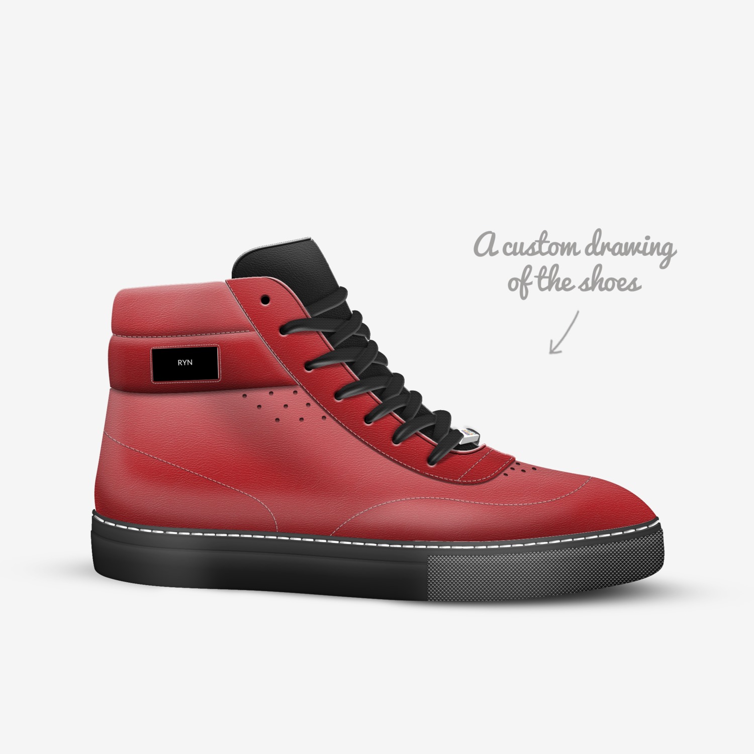 RYN custom made in Italy shoes by John Thompson | Sketch view