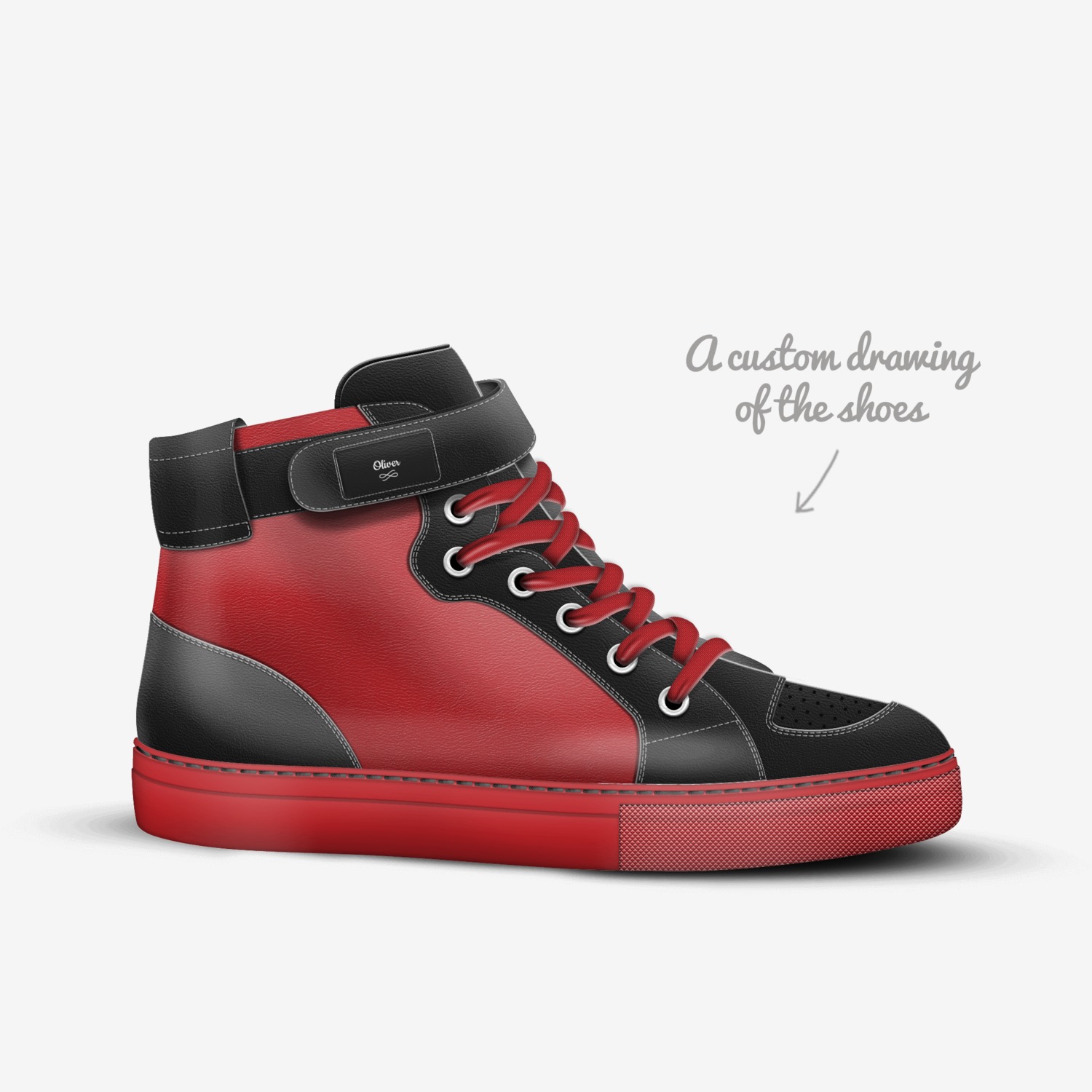 Oliver custom made in Italy shoes by Joseph Molina | Sketch view