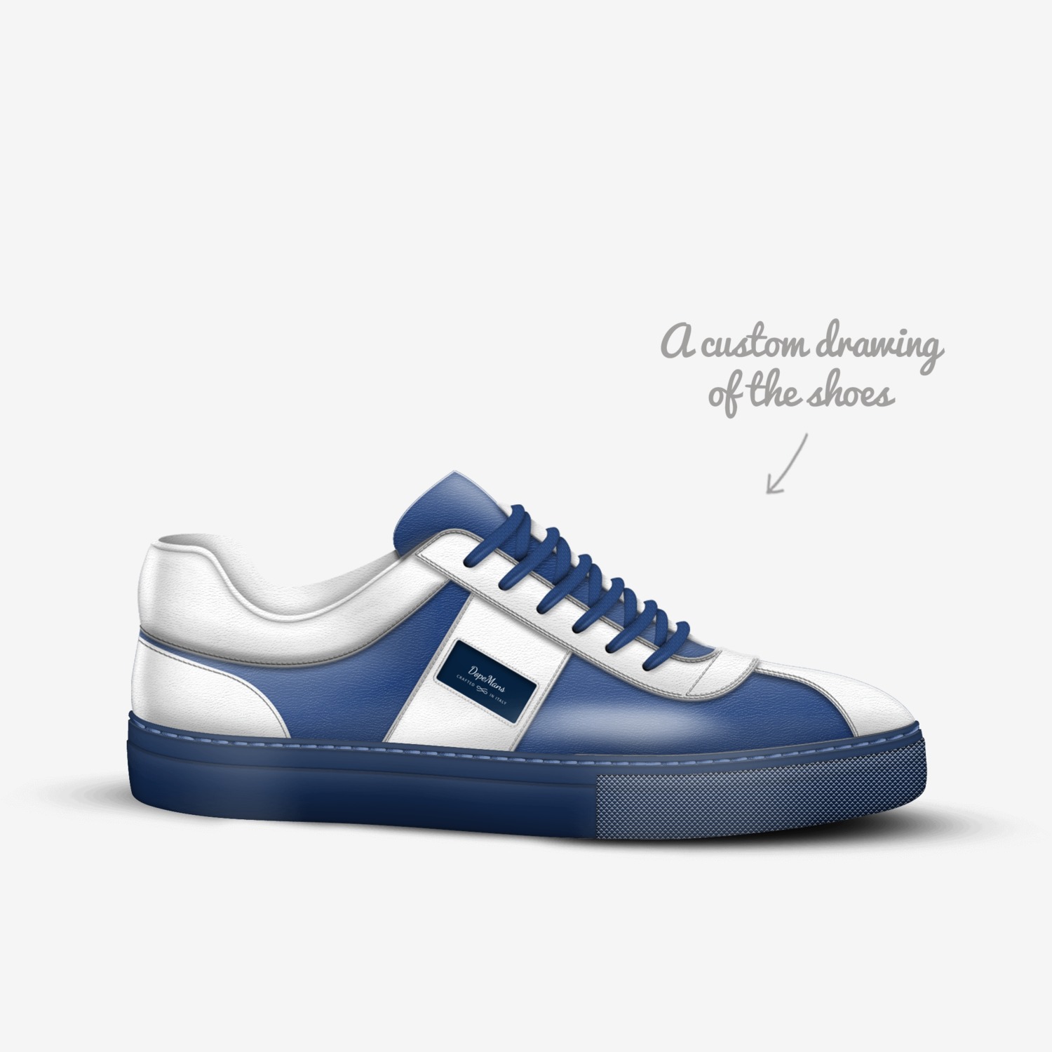 DopeMans custom made in Italy shoes by Chester Roscoe | Sketch view