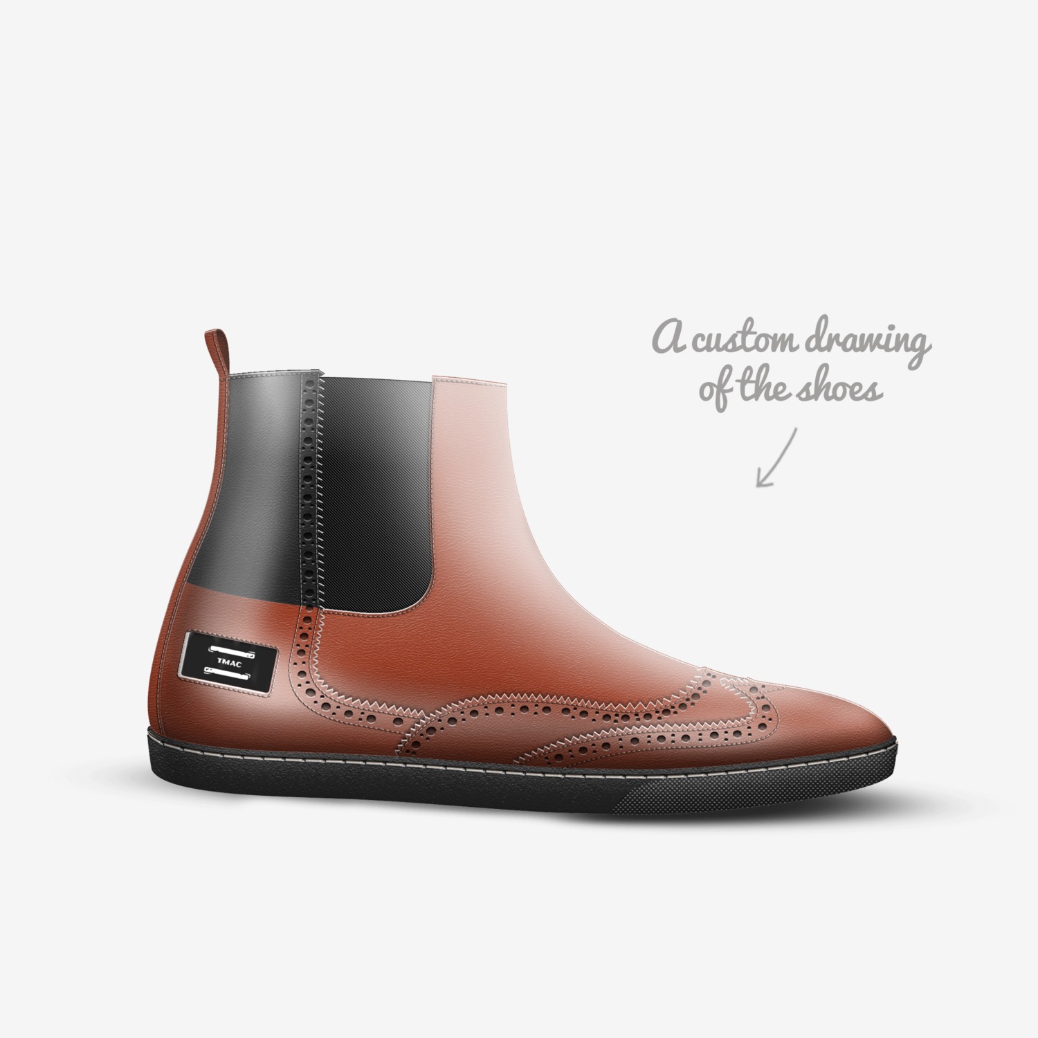 TMAC custom made in Italy shoes by Tiffany Mccormick | Sketch view