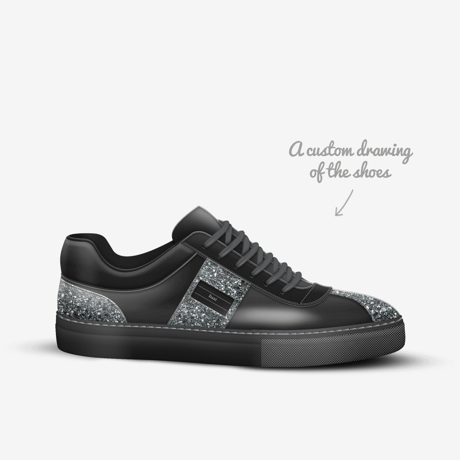 Itani custom made in Italy shoes by Amanda J. Itani | Sketch view