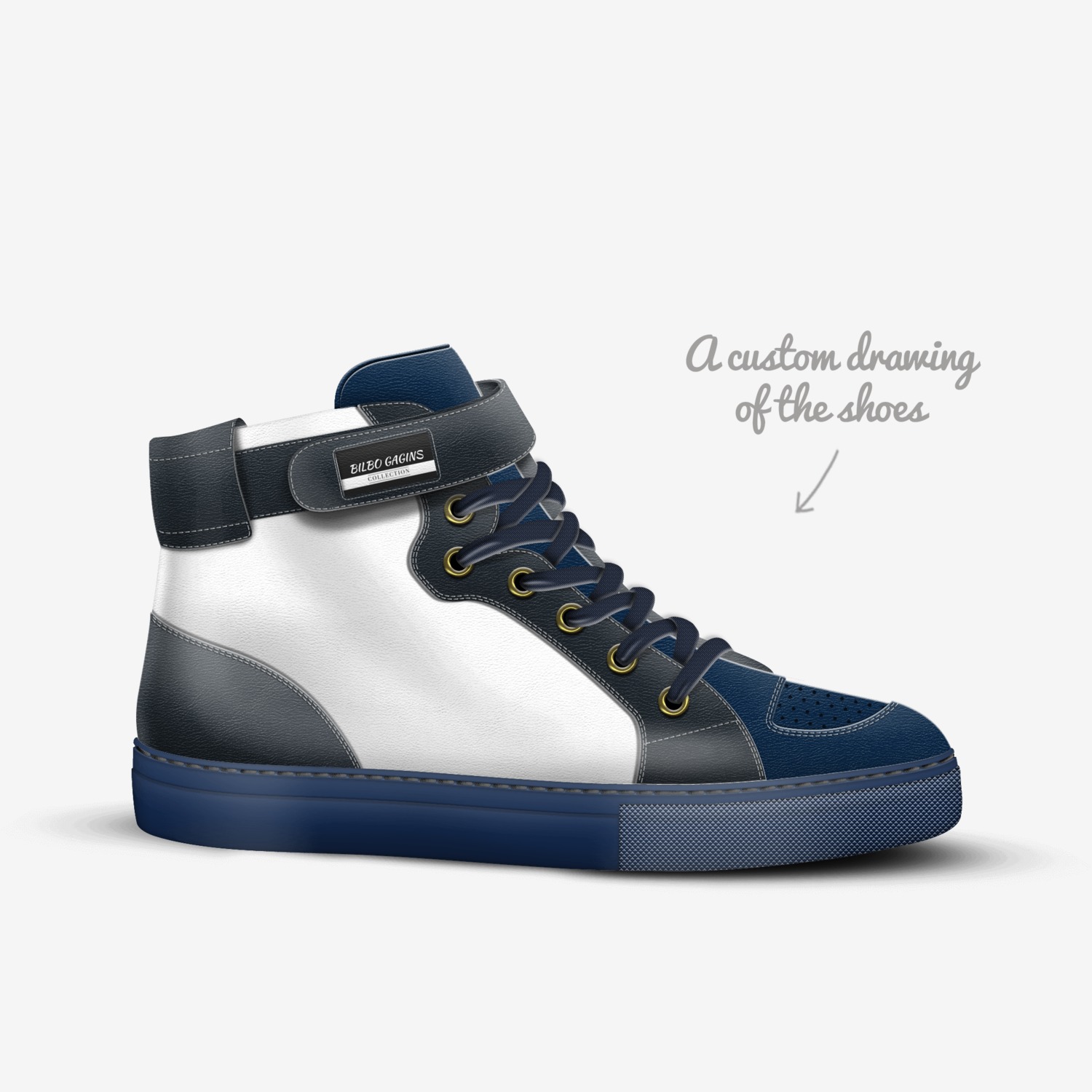 BILBO GAGINS custom made in Italy shoes by Bilbo | Sketch view