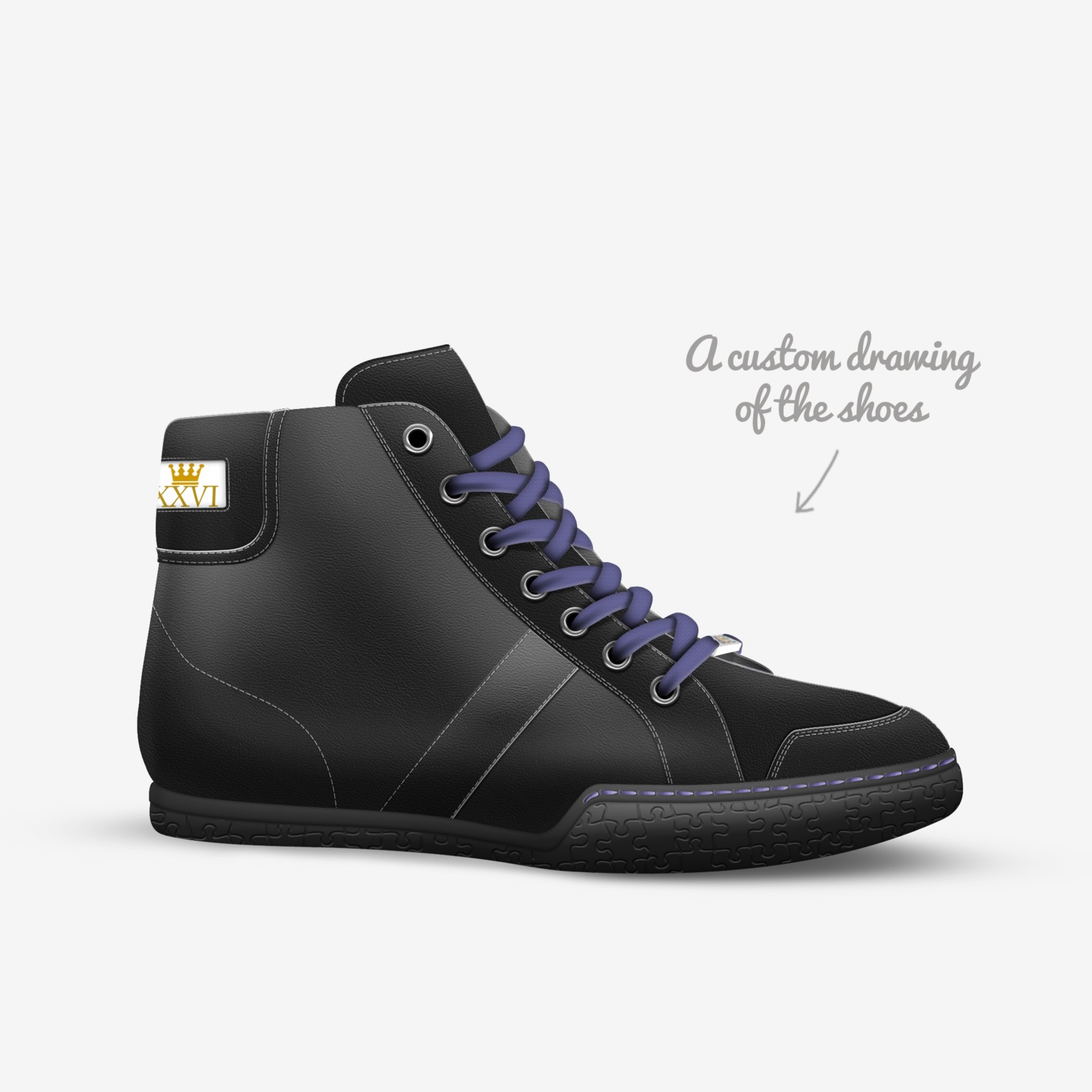 Eleven Twenty-six custom made in Italy shoes by Zo Duncan | Sketch view
