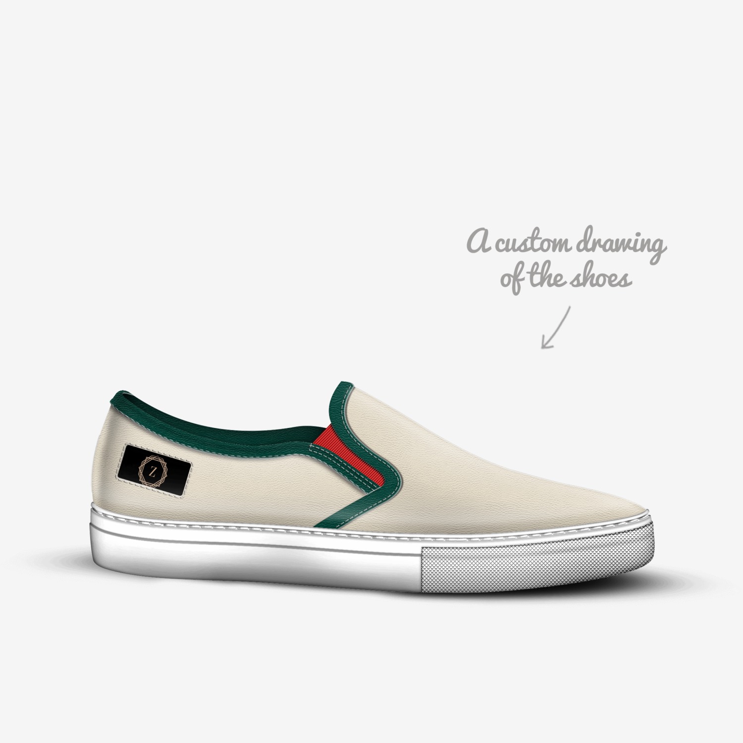 Zapé custom made in Italy shoes by Magnus Krogager-jensen | Sketch view