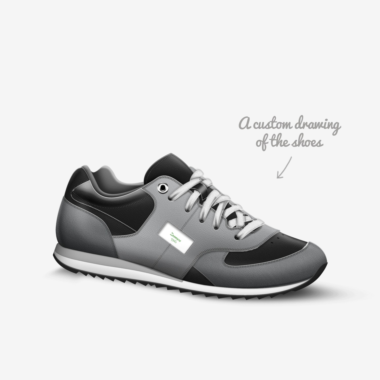 Zoomers  custom made in Italy shoes by Luke Bowman | Sketch view