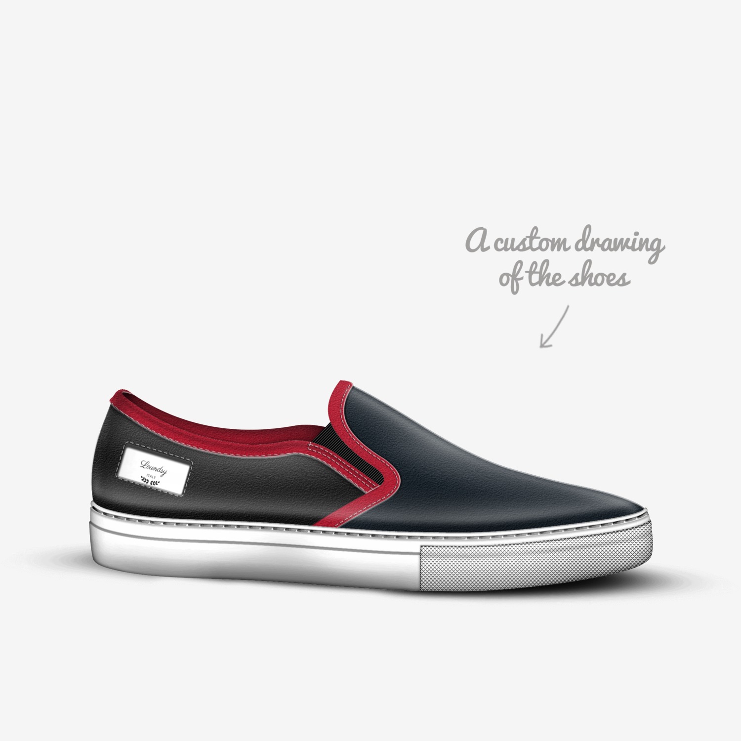 Cantbelieve12s custom made in Italy shoes by Daryl Lounds | Sketch view