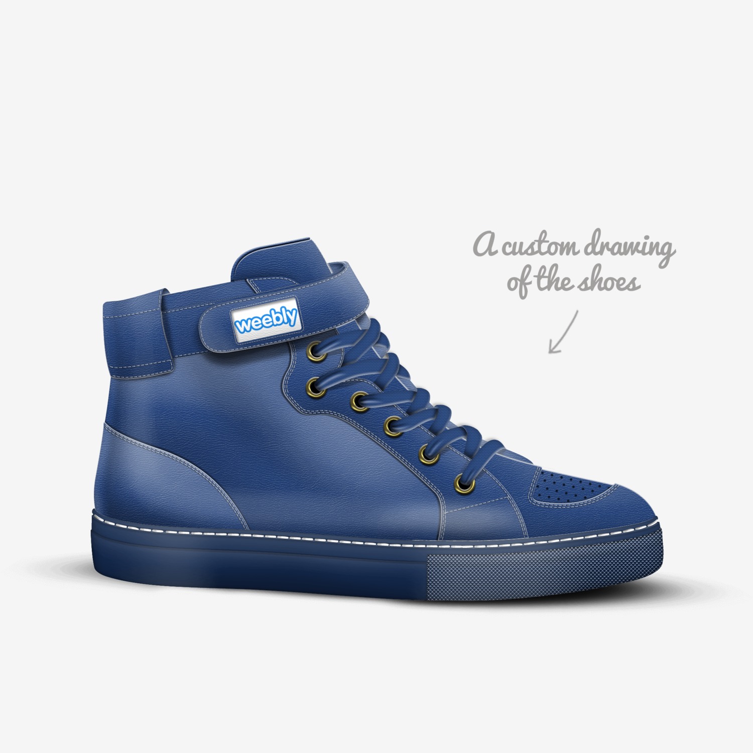 Weebly Kicks custom made in Italy shoes by Dane Butler | Sketch view