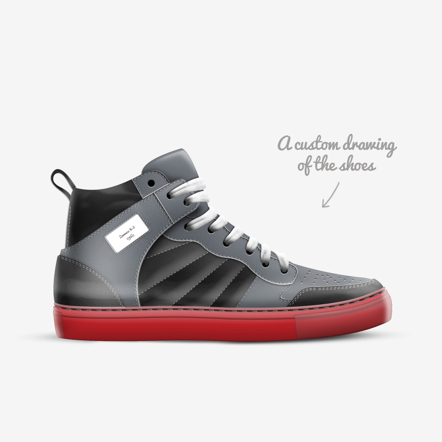 Zoomers X-2 custom made in Italy shoes by Luke Bowman | Sketch view