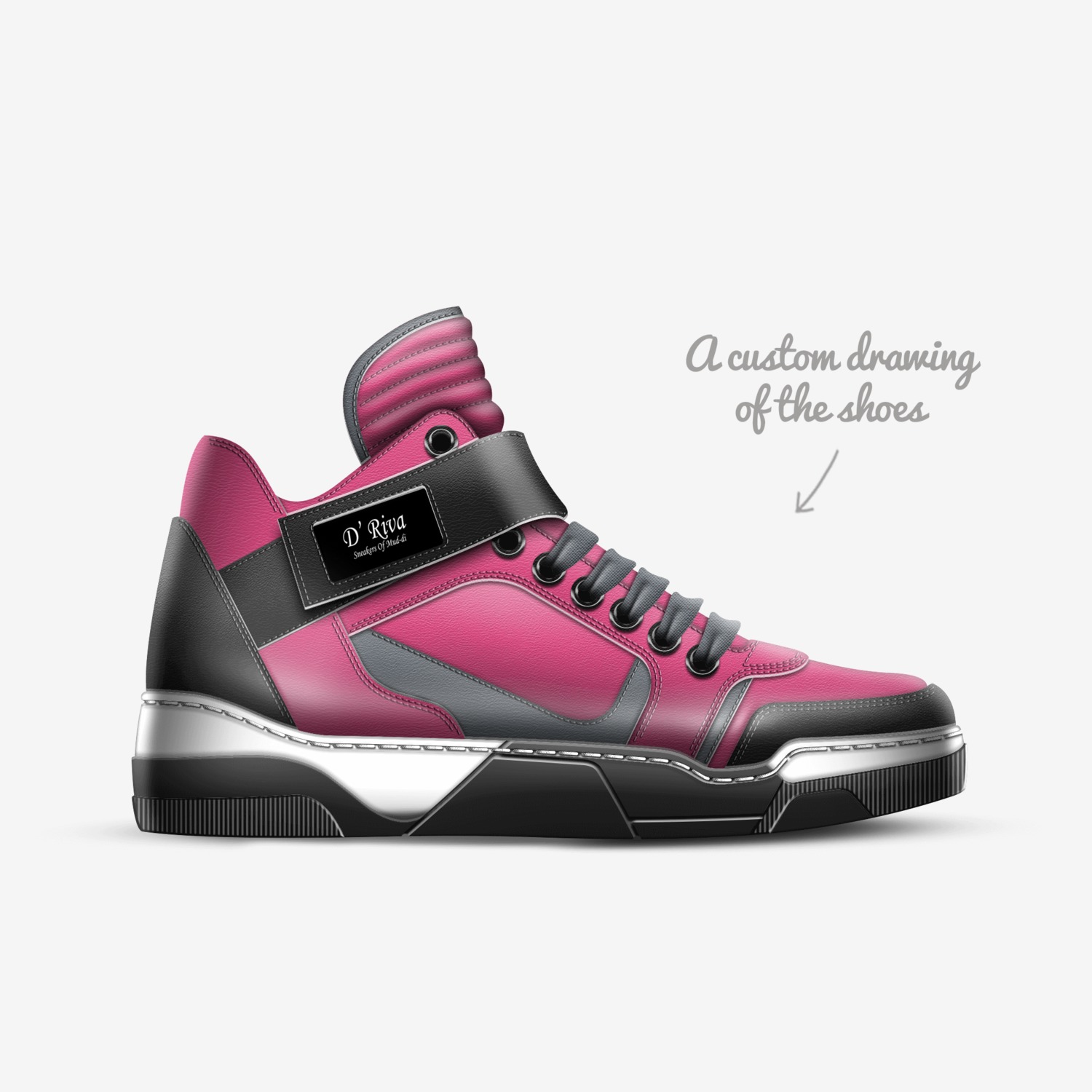 D' Riva Pk custom made in Italy shoes by Mud-di: Miss Unique Designer Is | Sketch view