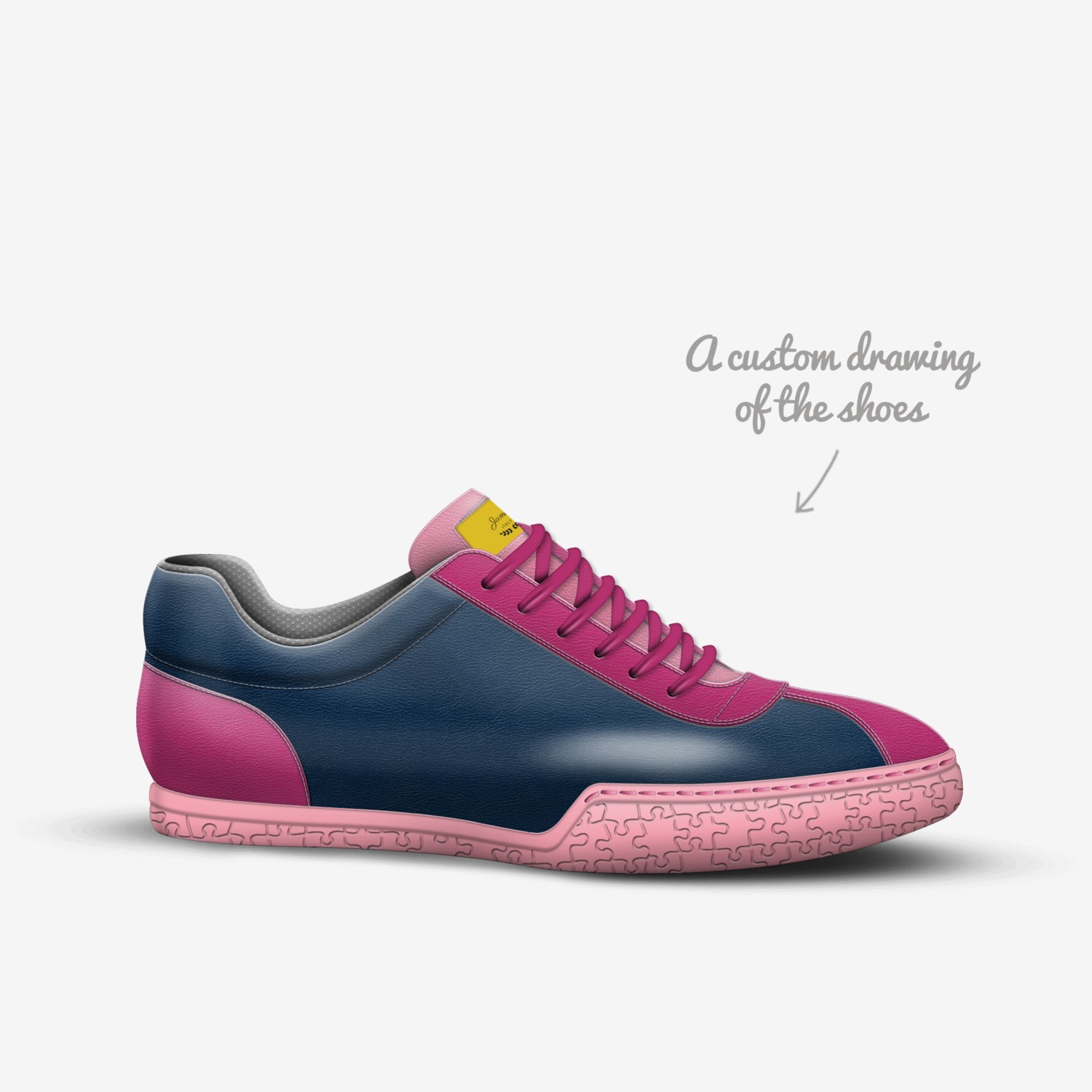 Jamie custom made in Italy shoes by Ed Robins | Sketch view