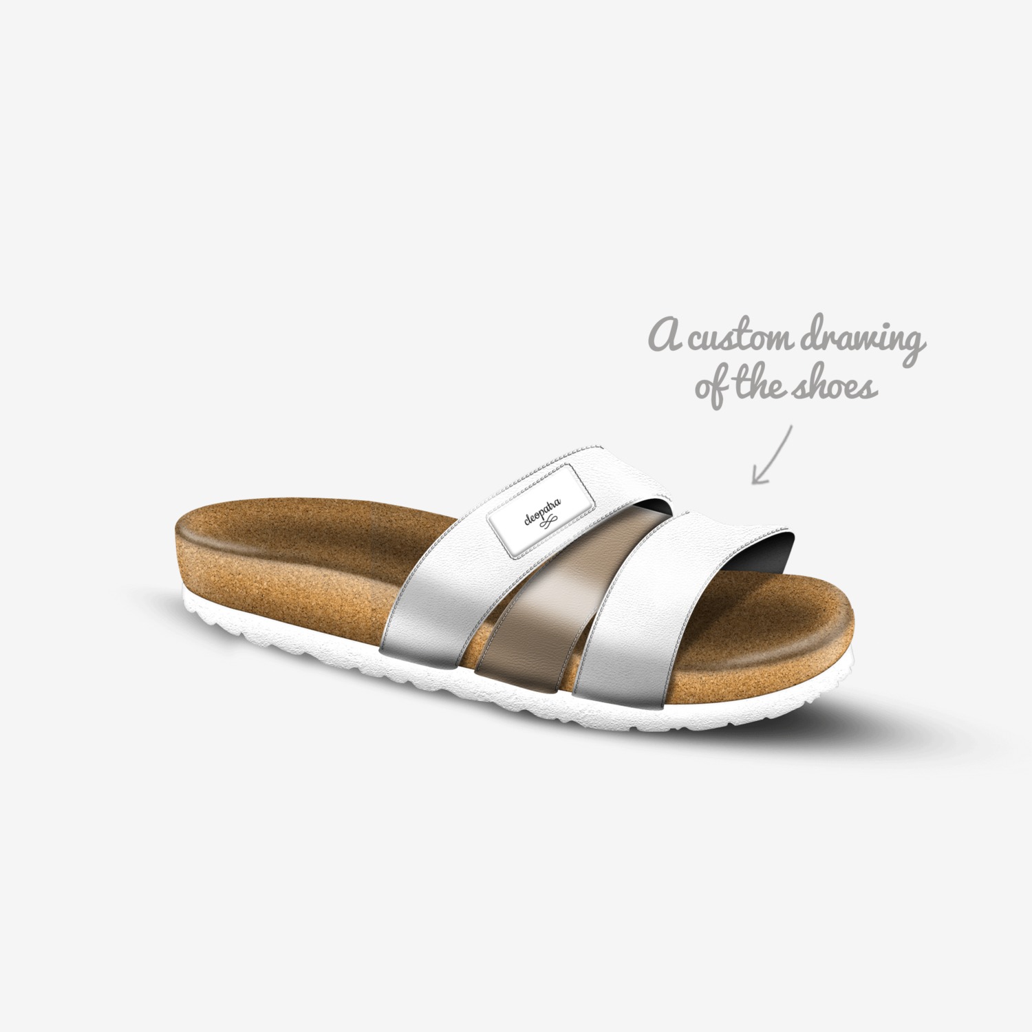 cleopatra custom made in Italy shoes by Gv O | Sketch view