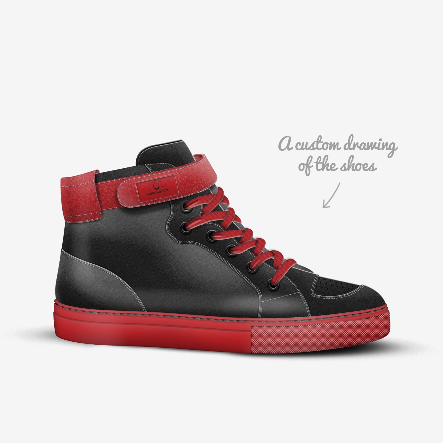 Luke barrick custom made in Italy shoes by Luke Barrick | Sketch view