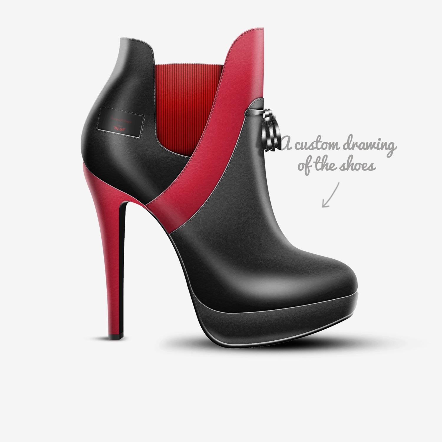 Rowdy Life Designs custom made in Italy shoes by Chris Nurko | Sketch view