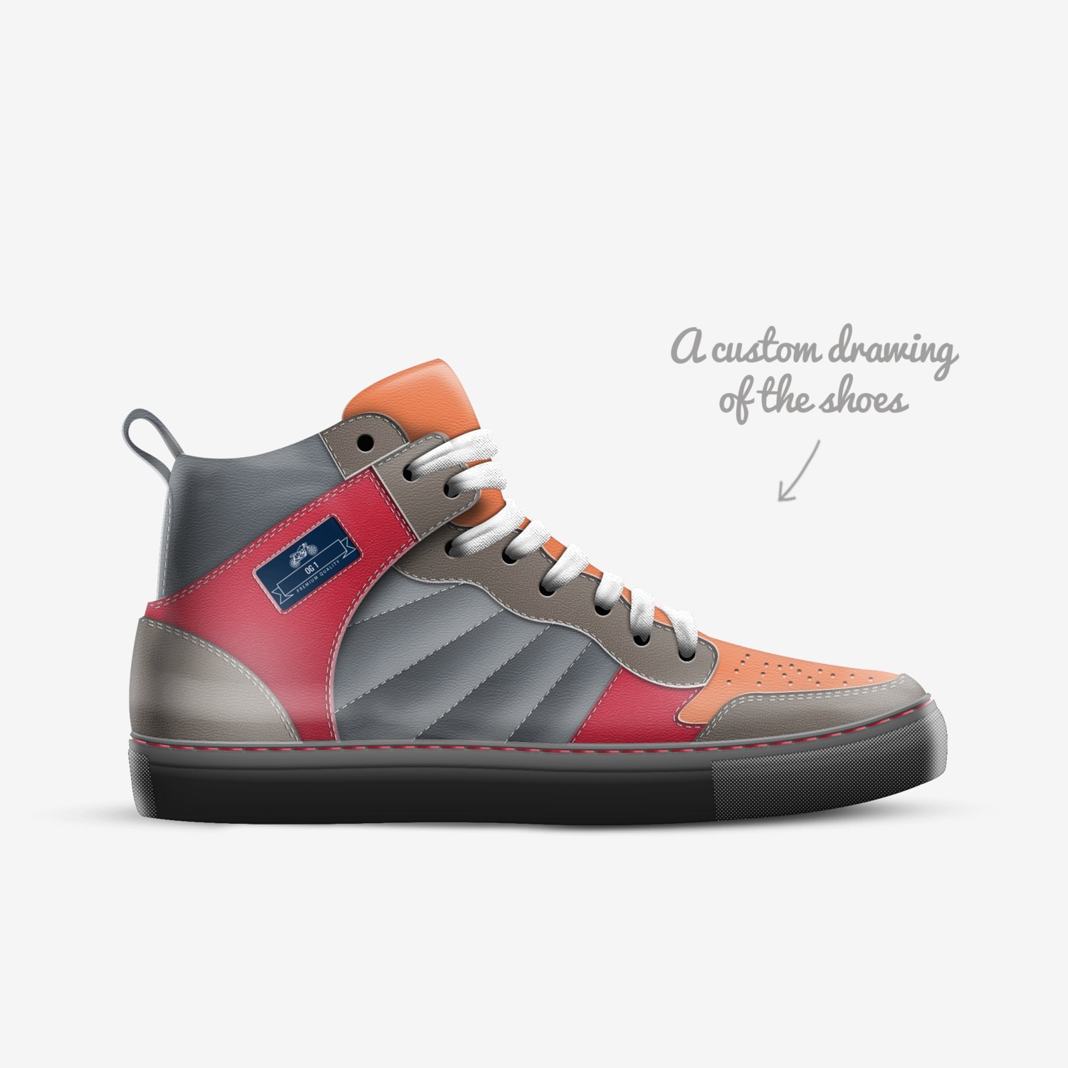 OG 1 custom made in Italy shoes by Colin O’grady | Sketch view
