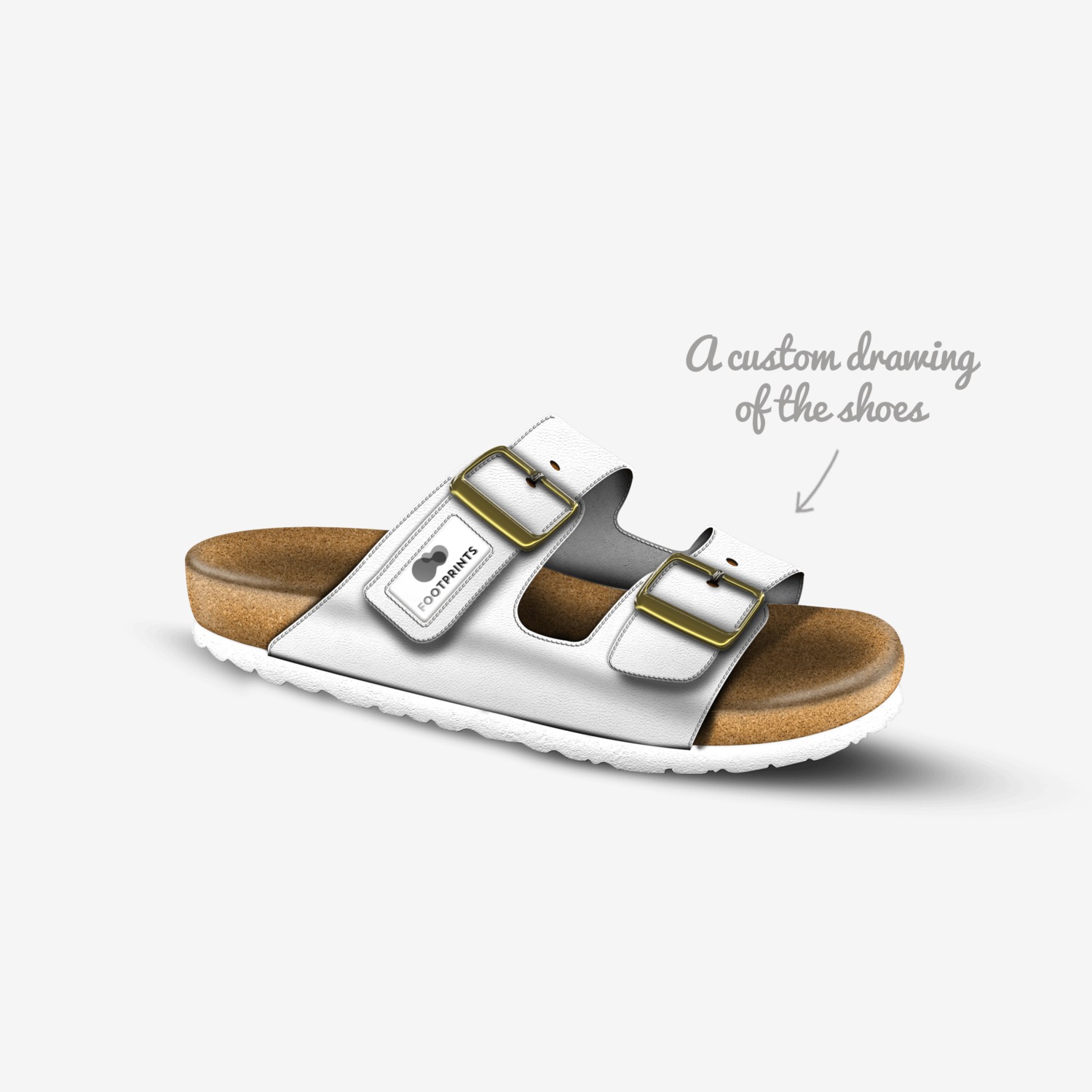 Footprints  custom made in Italy shoes by Karla Montemayor | Sketch view