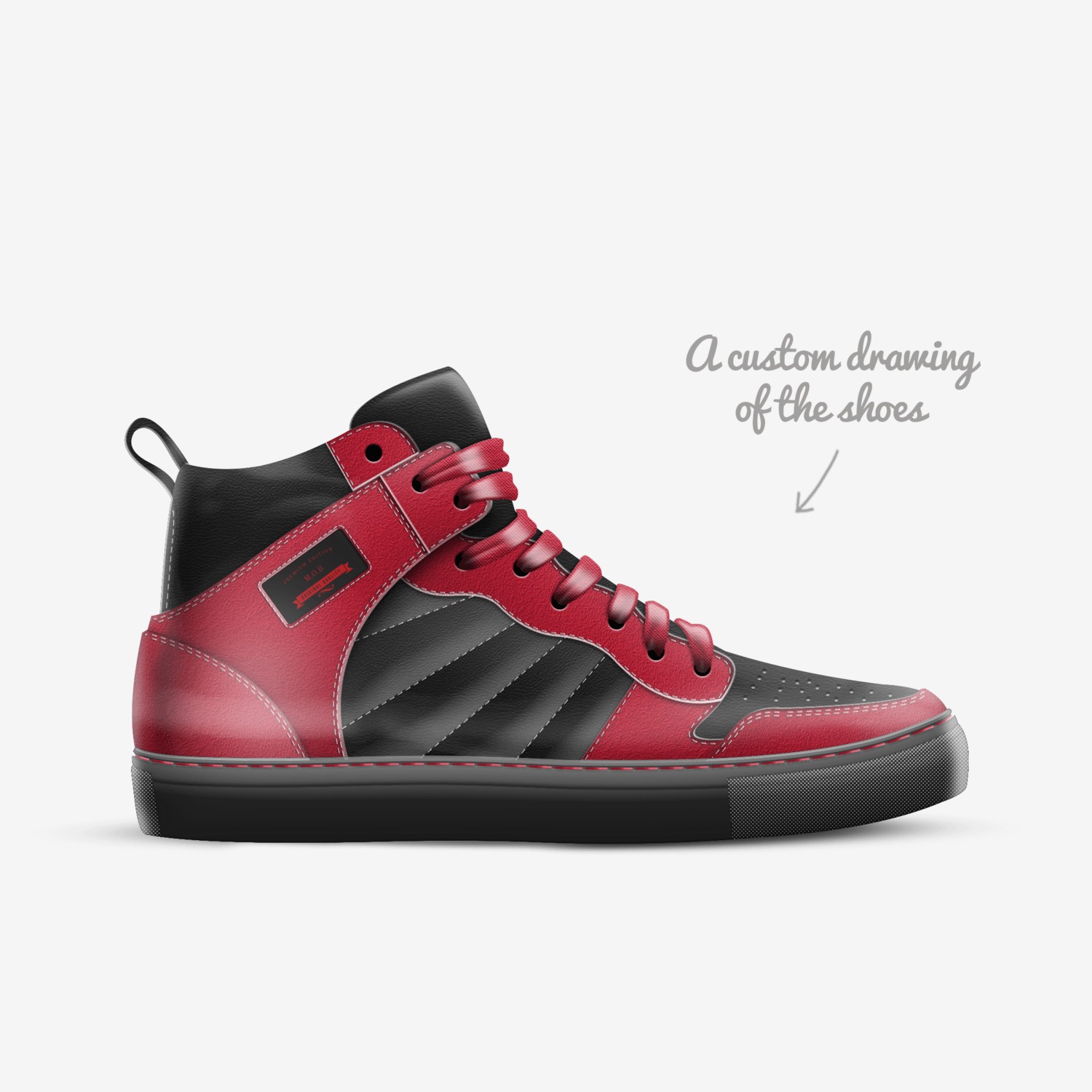 M.O.B custom made in Italy shoes by Javi | Sketch view