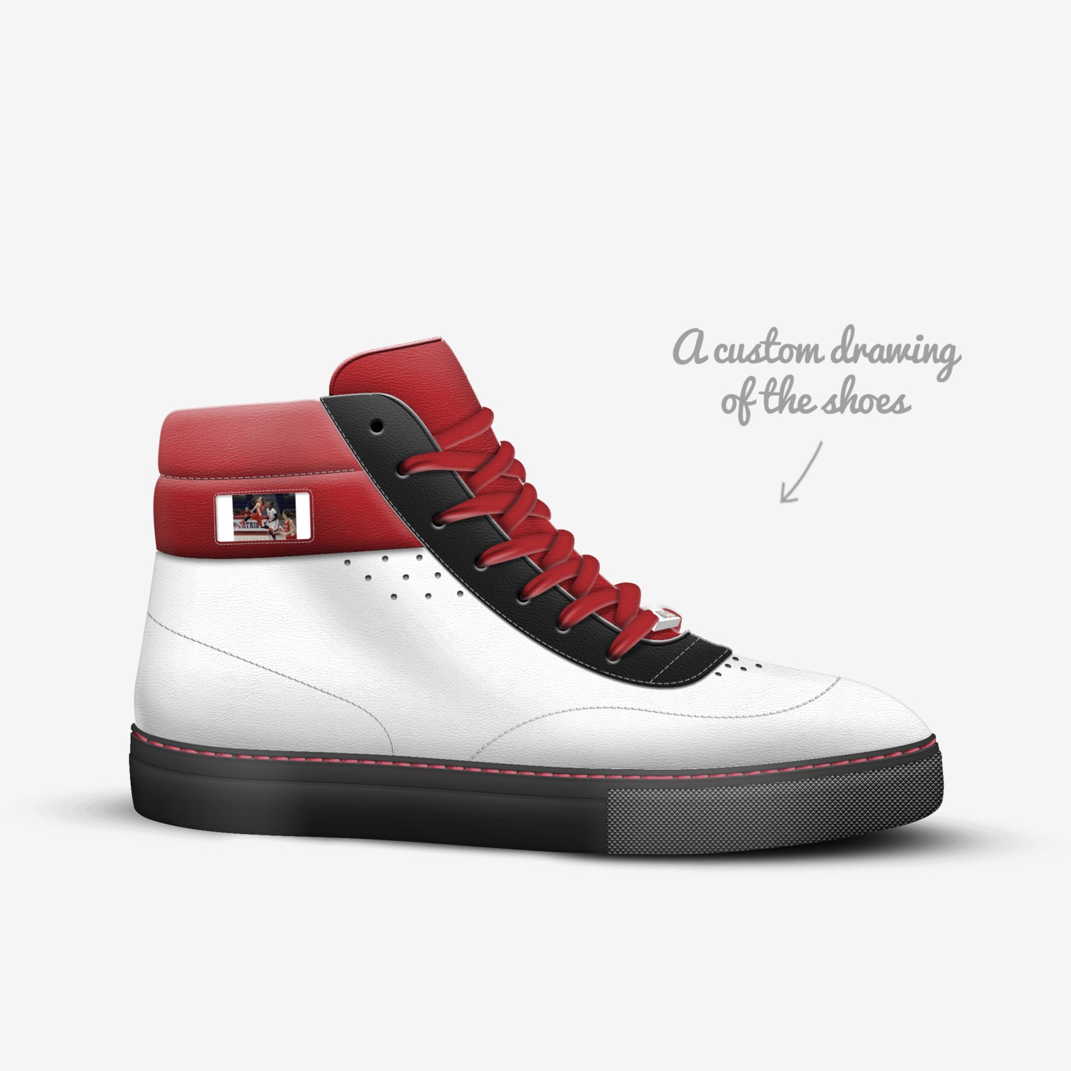 EB custom made in Italy shoes by Eva Bak | Sketch view