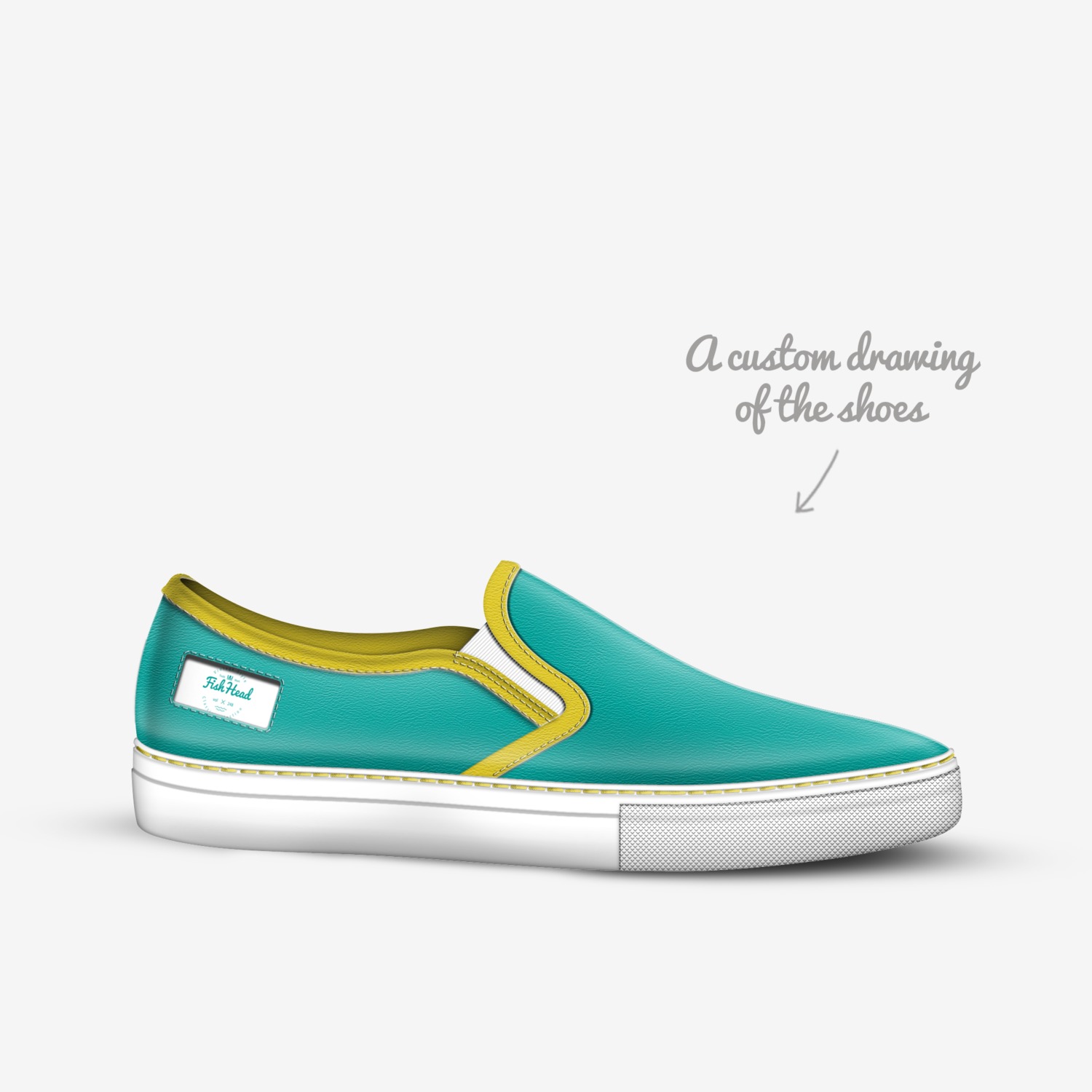 FishHead custom made in Italy shoes by Kim Allen | Sketch view