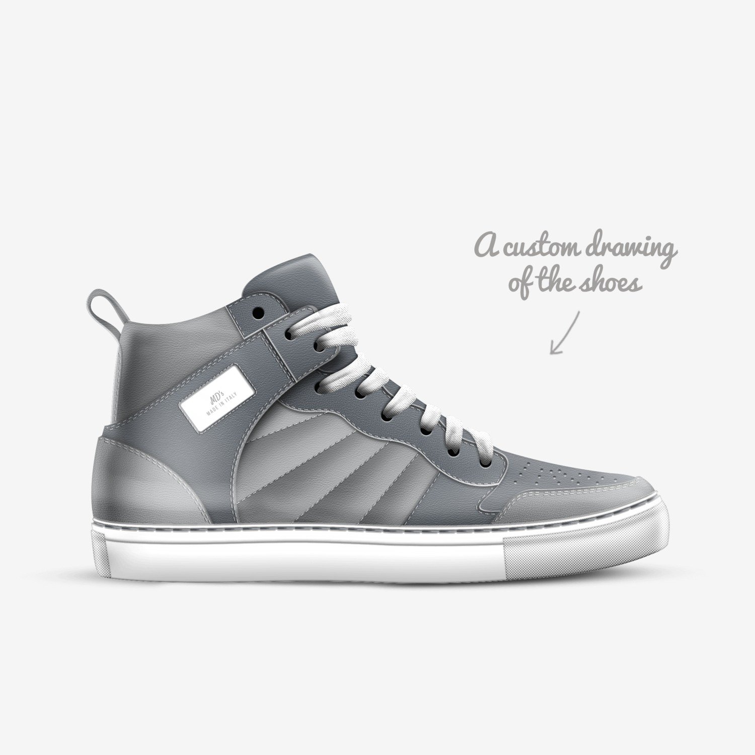 MD's custom made in Italy shoes by Maria | Sketch view