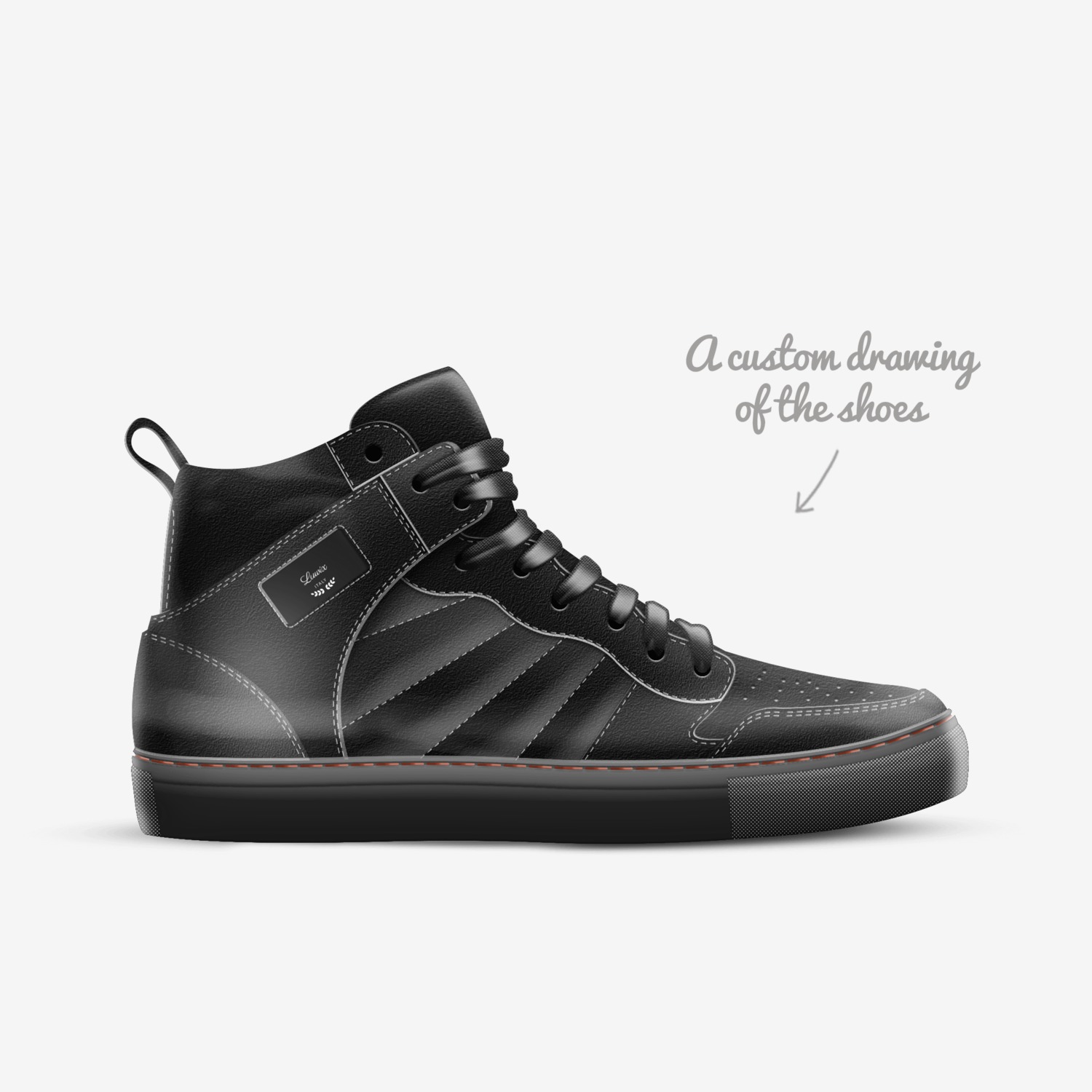 Luwix custom made in Italy shoes by Alexwilliams | Sketch view