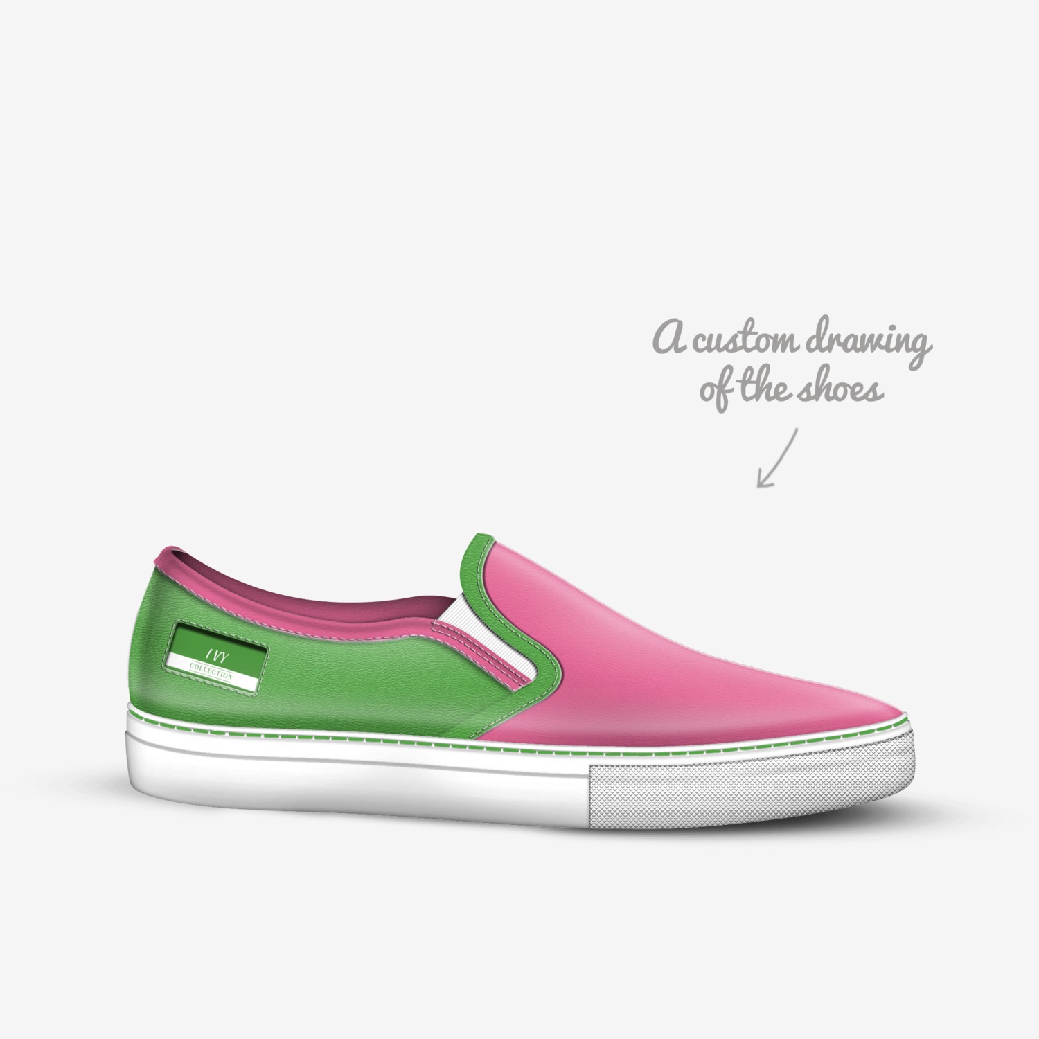 ALPHA KAPPA ALPHA custom made in Italy shoes by K Parker | Sketch view